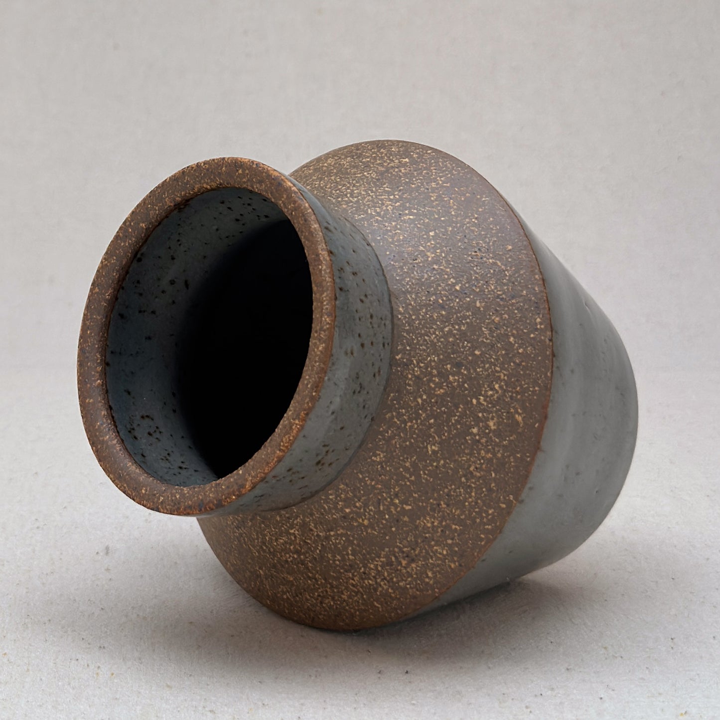 Small-Medium Speckled Blue Angular Vase