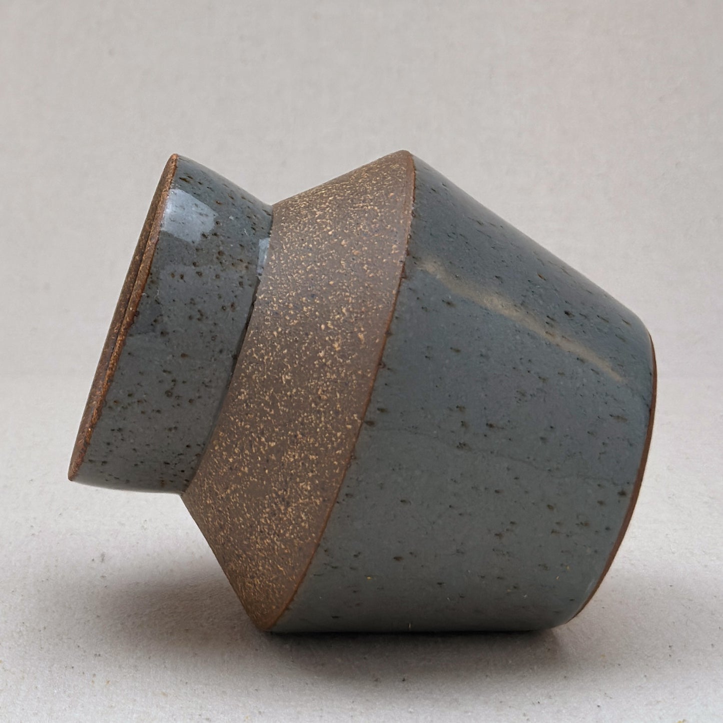 Small-Medium Speckled Blue Angular Vase