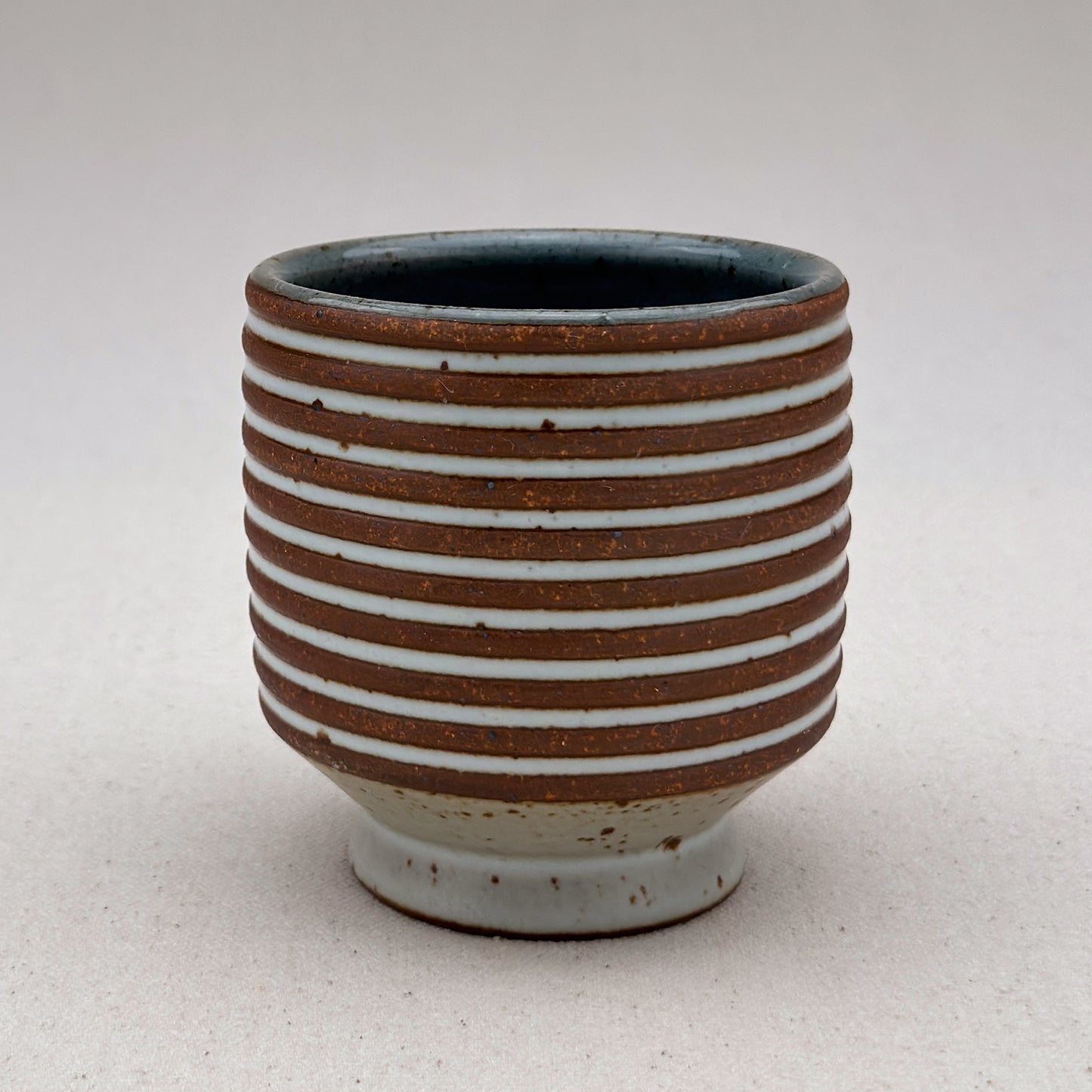 White Striped Ceramic Cup