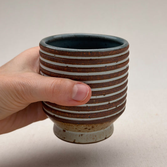 White Striped Ceramic Cup