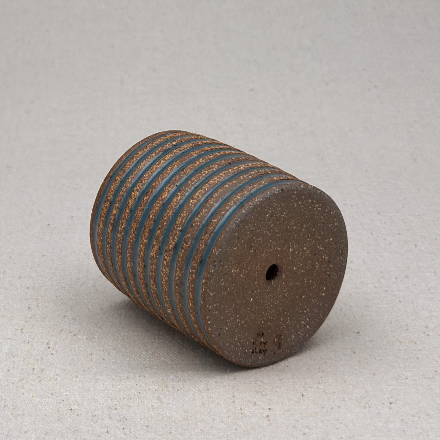 Extra Small Blue Stripe Cylinder Planter