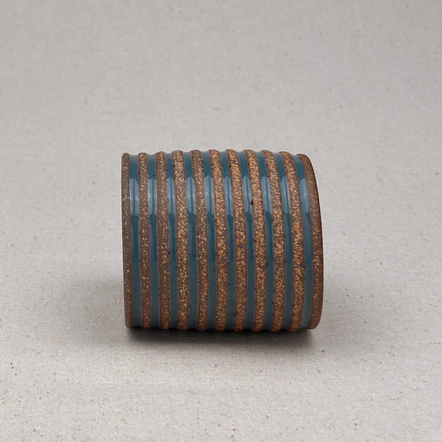Extra Small Blue Stripe Cylinder Planter