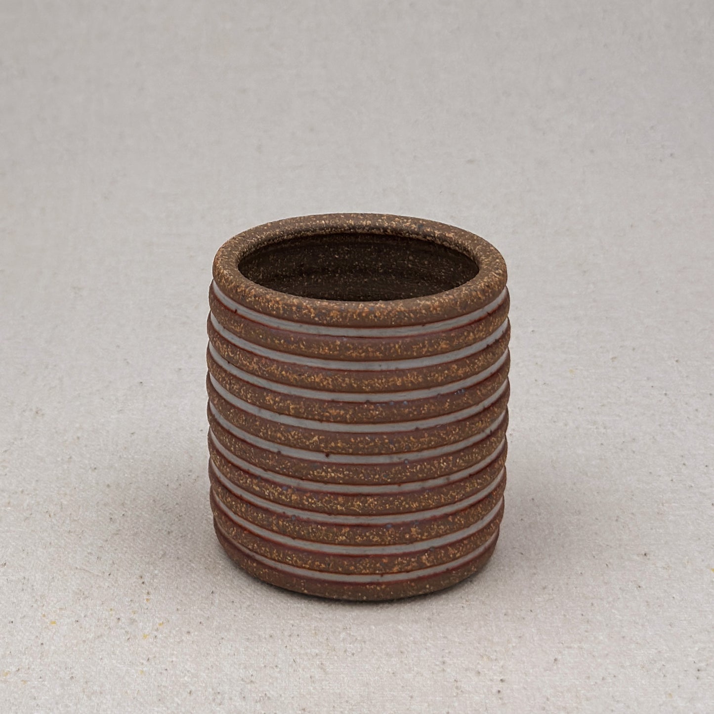 Extra Small Shino Stripe Cylinder Planter