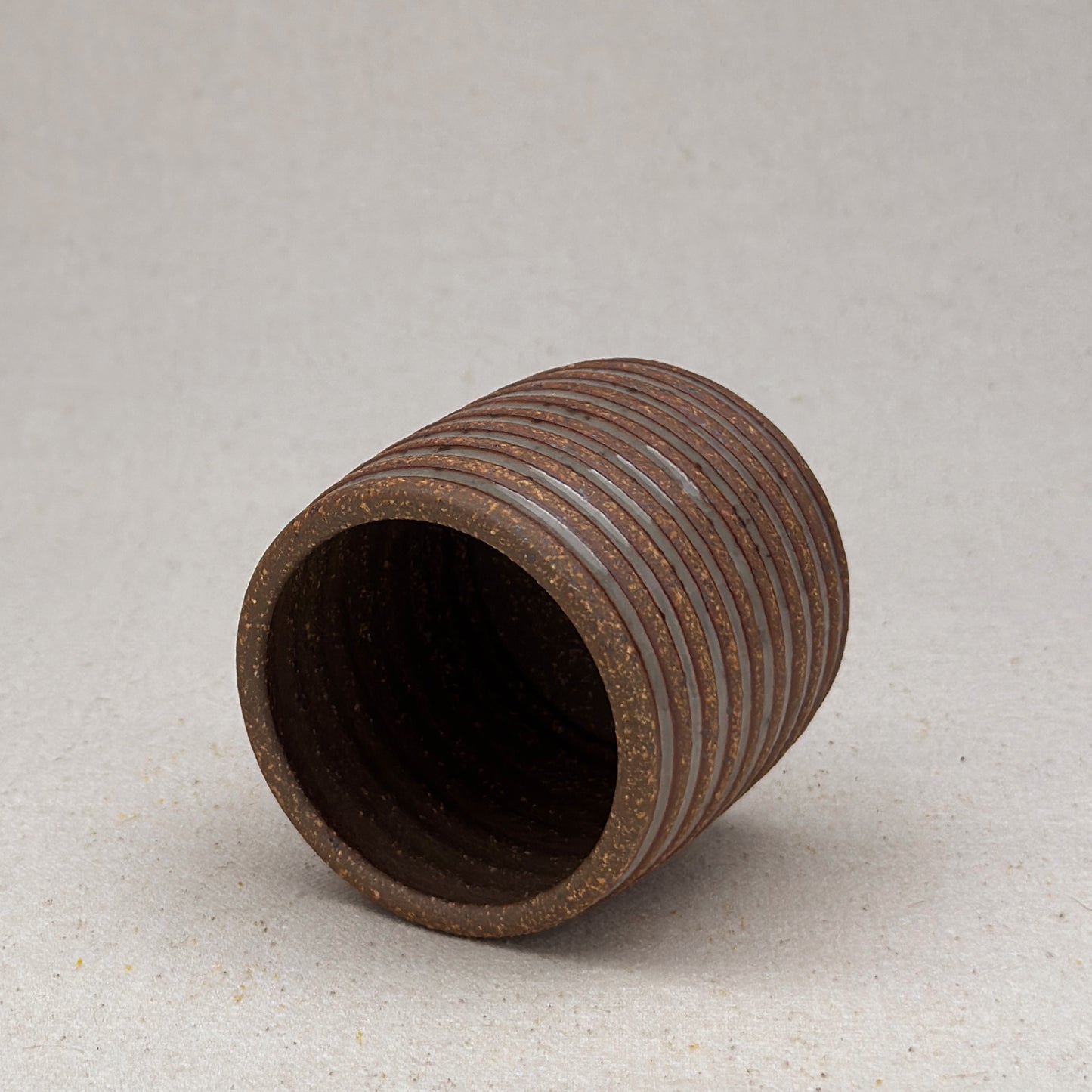 Extra Small Shino Stripe Cylinder Planter