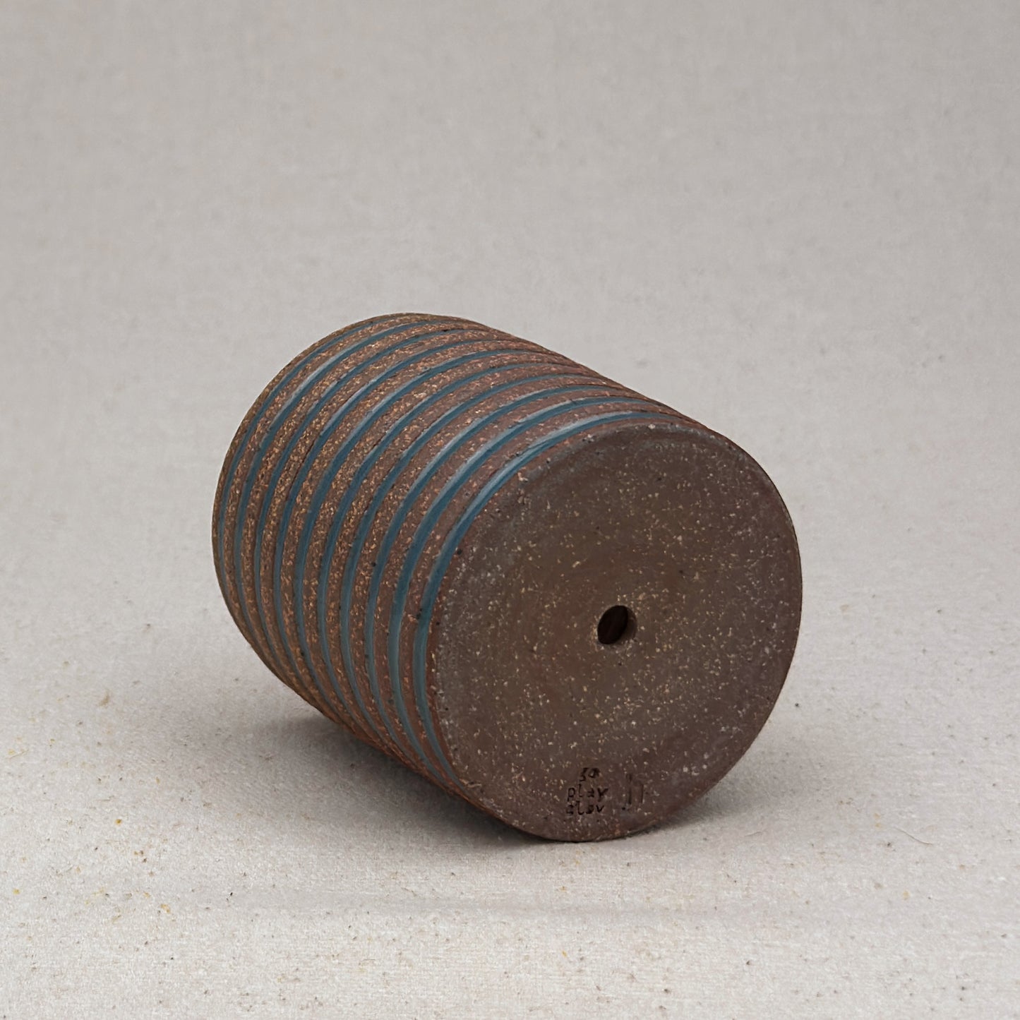 Extra Small Blue Stripe Cylinder Planter