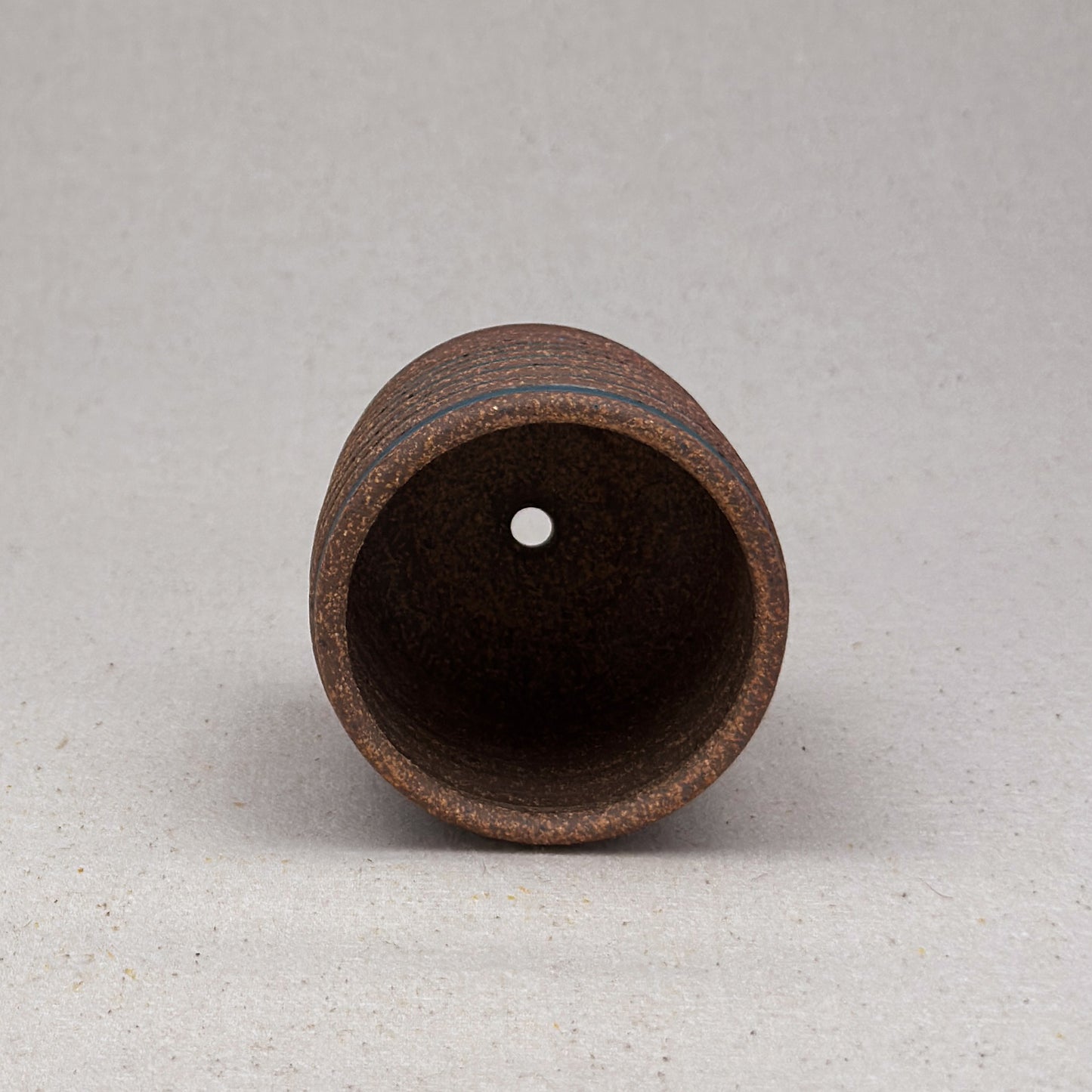 Extra Small Blue Stripe Cylinder Planter