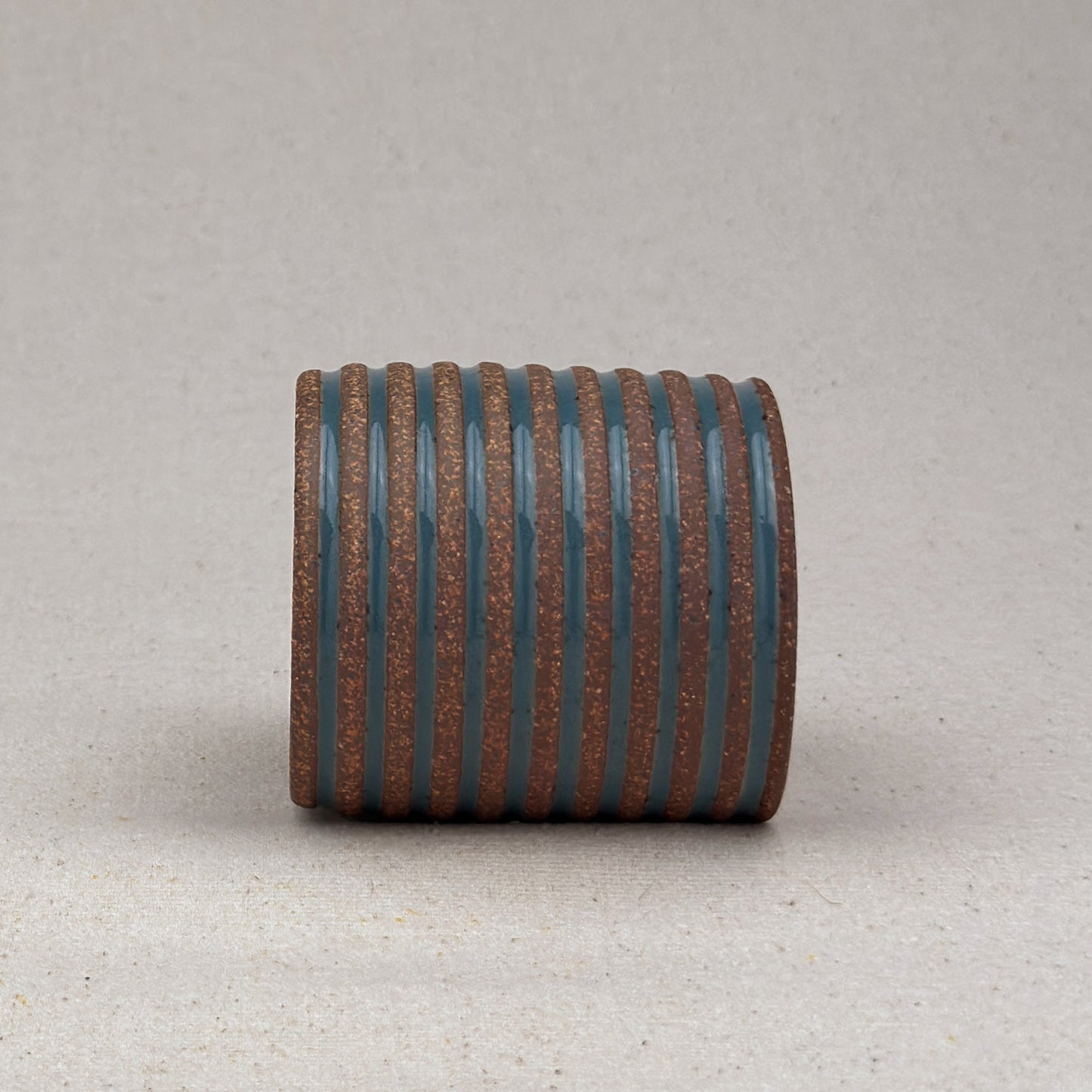 Extra Small Blue Stripe Cylinder Planter