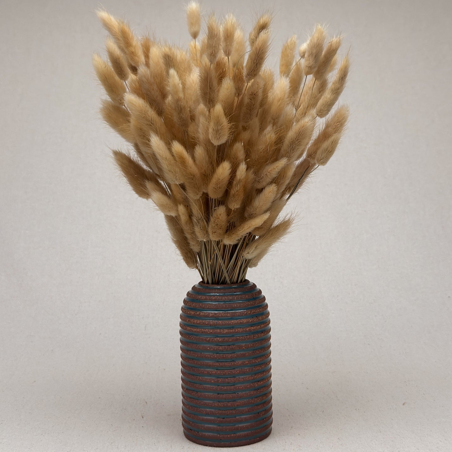 Medium Blue Stripe Round Top Vase