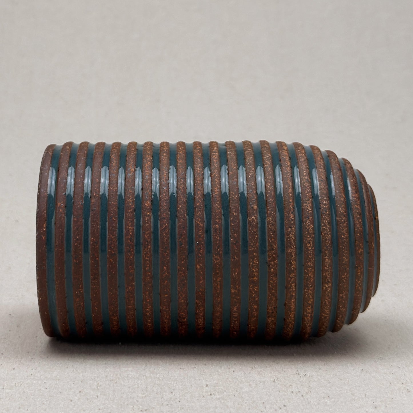 Medium Blue Stripe Round Top Vase