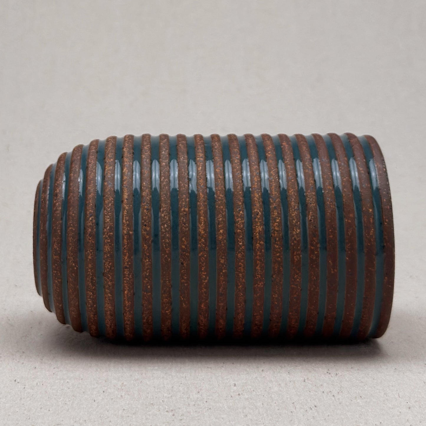 Medium Blue Stripe Round Top Vase