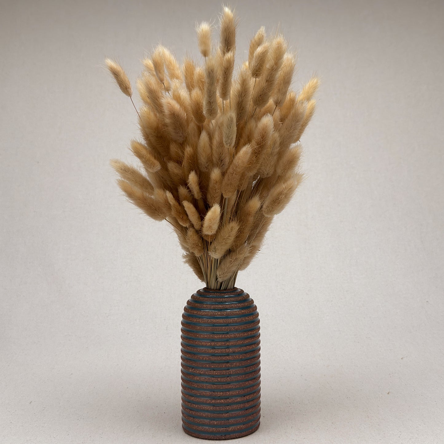 Medium Blue Stripe Round Top Vase