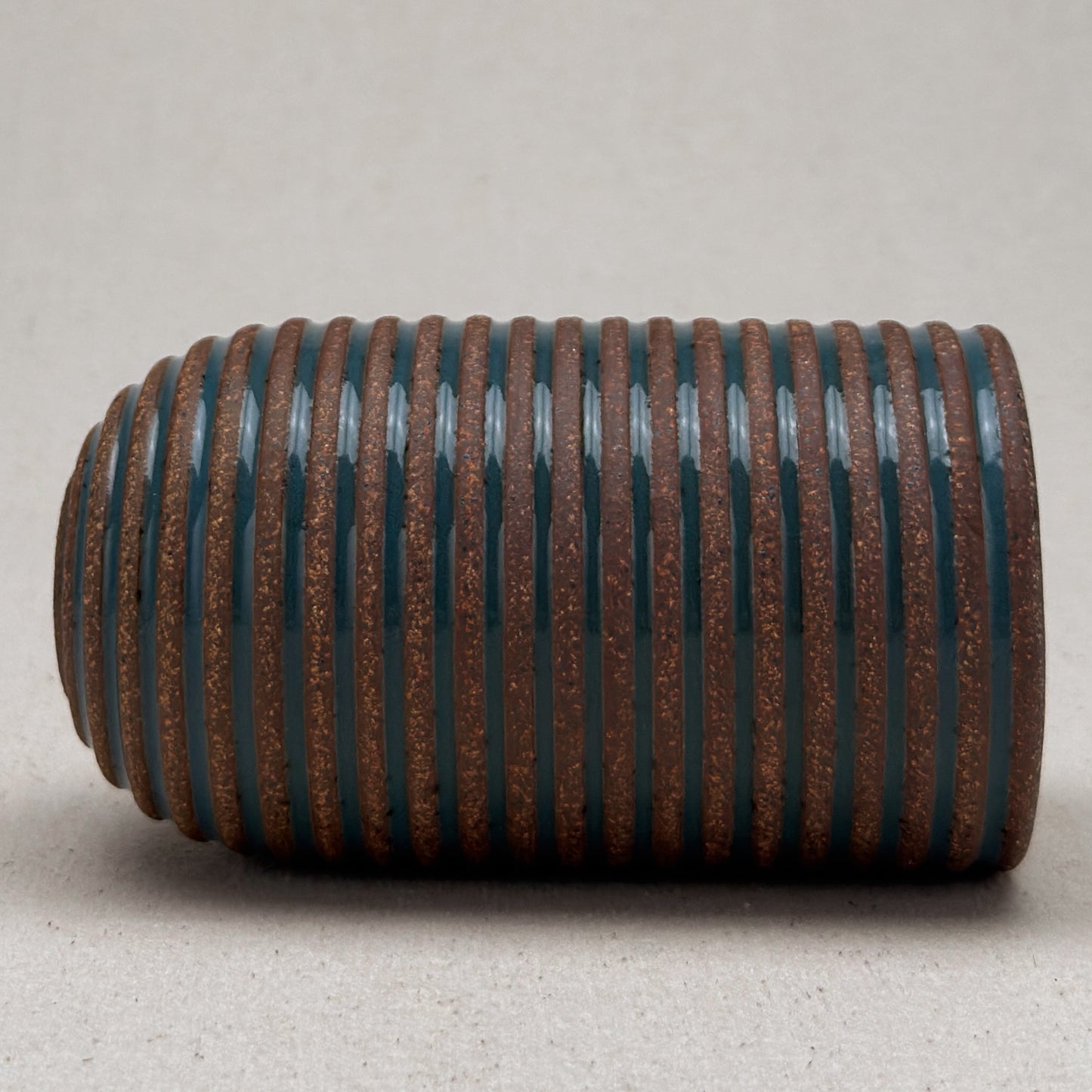 Medium Blue Stripe Round Top Vase