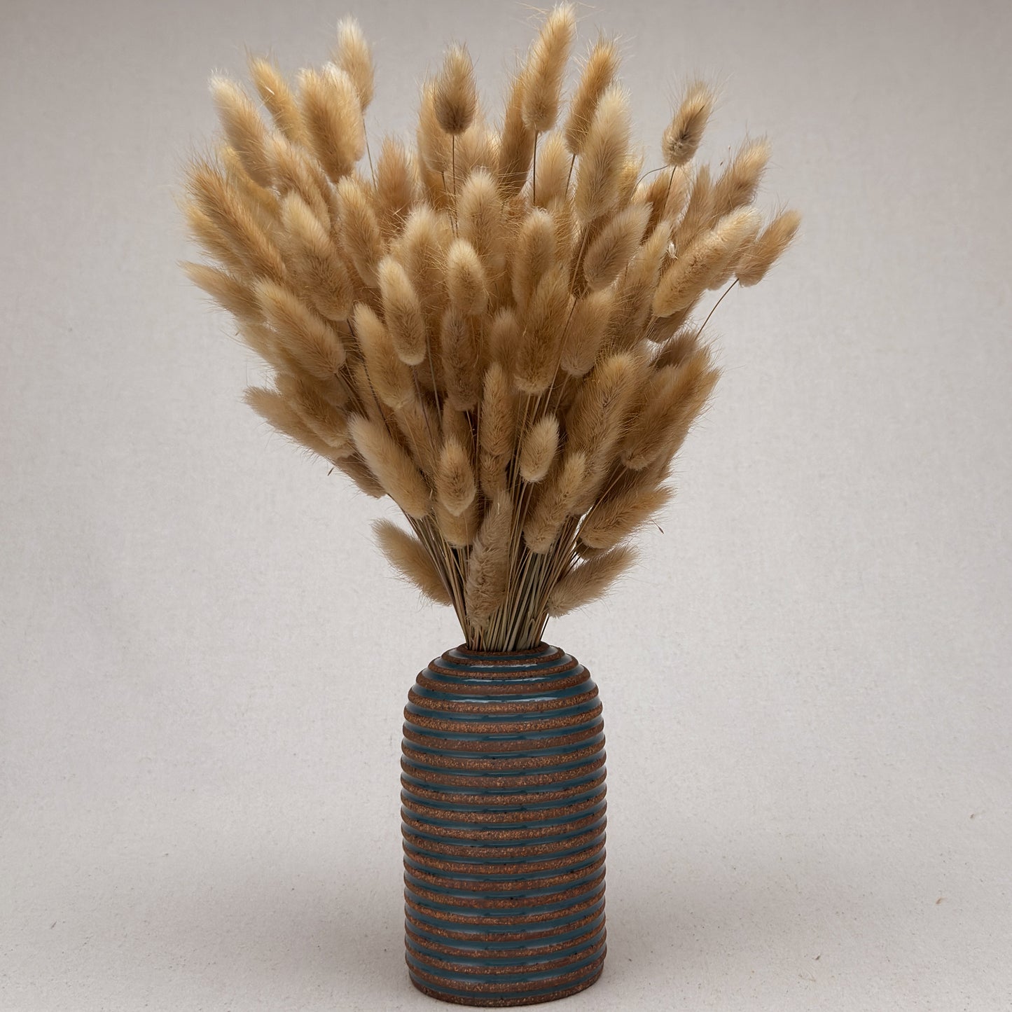 Medium Blue Stripe Round Top Vase