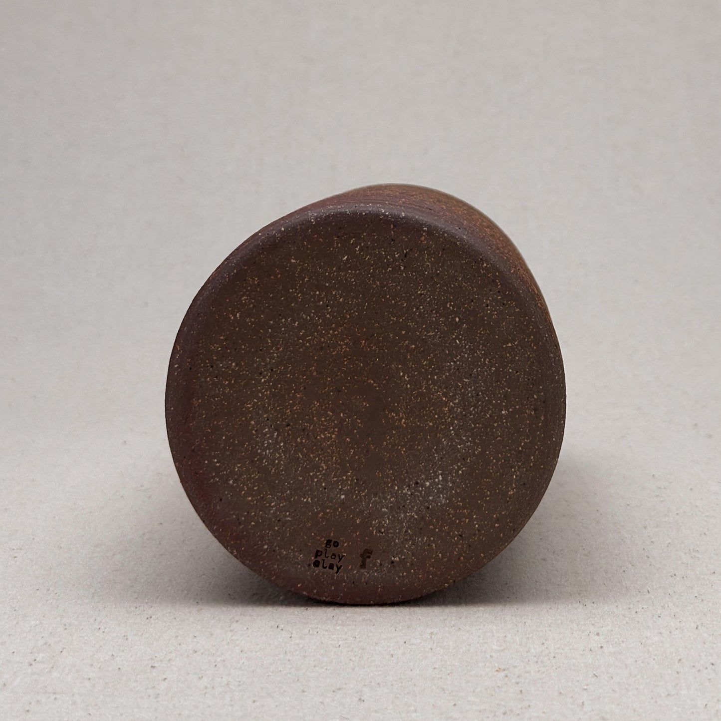 Large White Stripe Round Top Vase