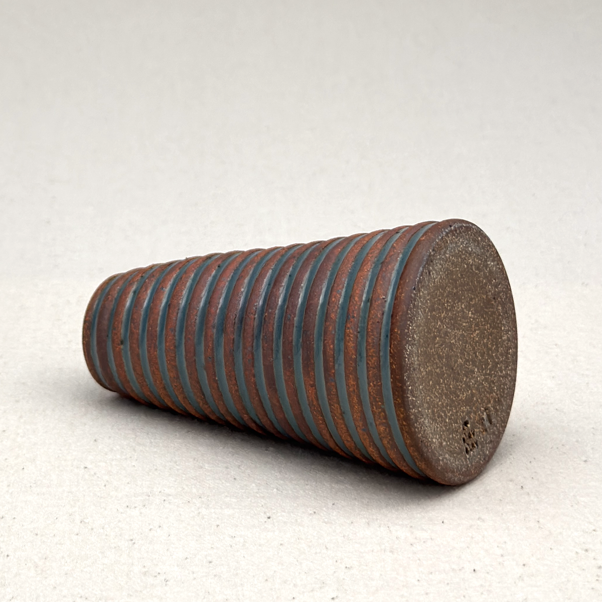 Small Blue Stripe Cone Vase
