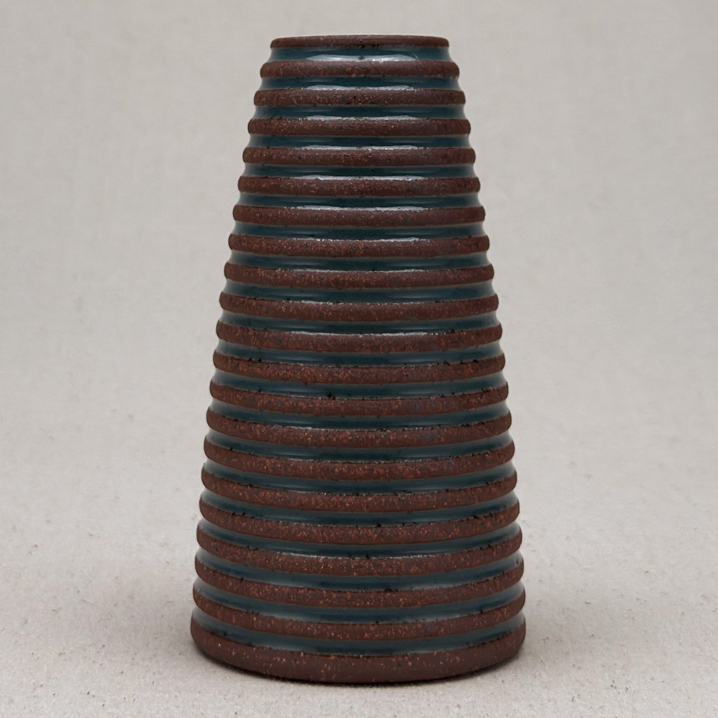 Medium Blue Stripe Conical Vase