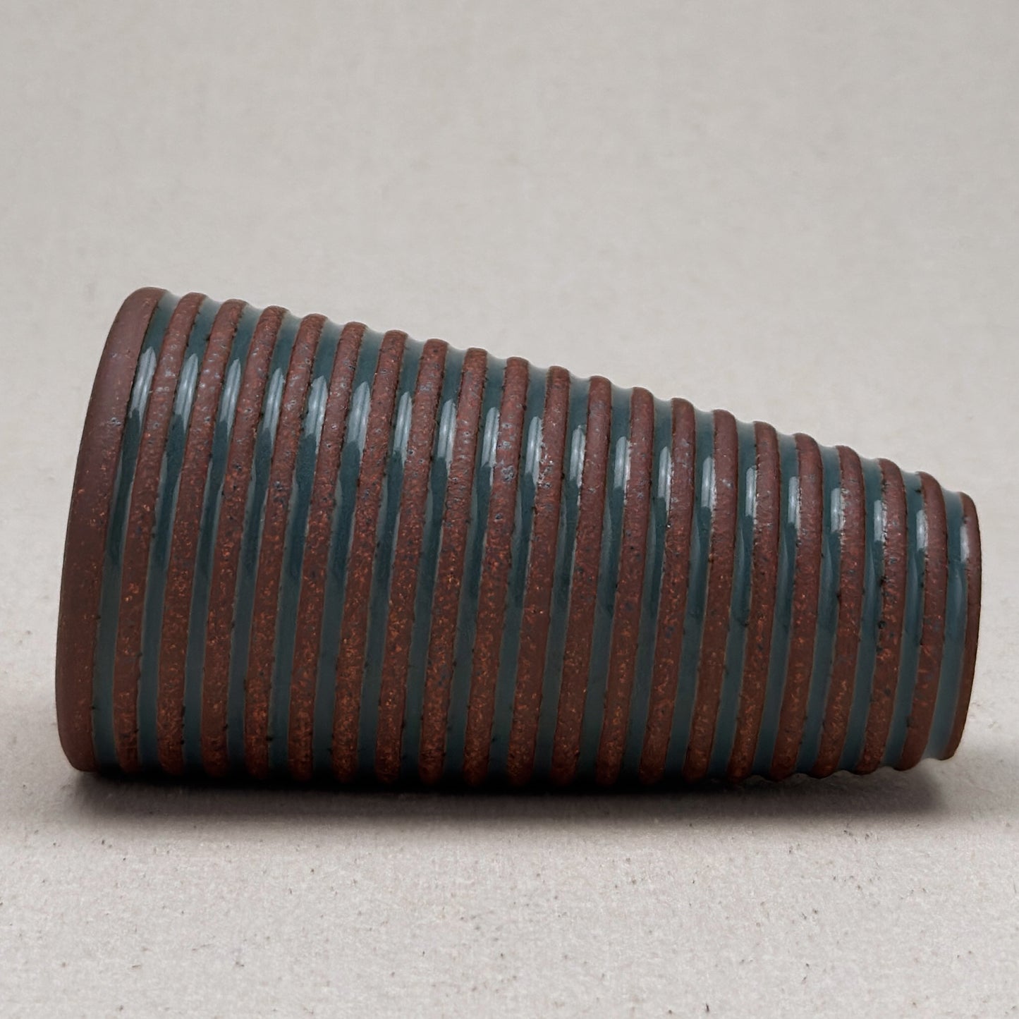 Medium Blue Stripe Conical Vase