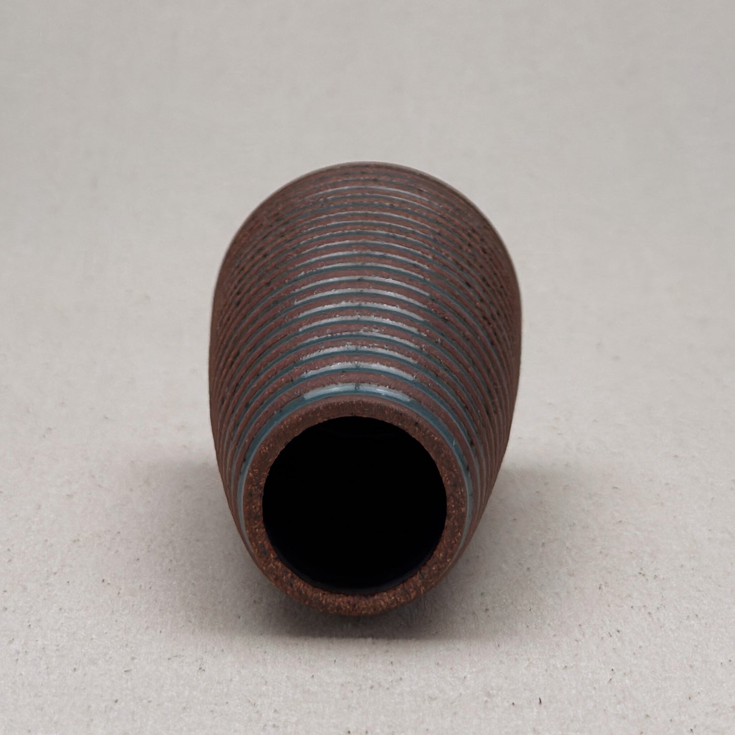 Medium Blue Stripe Conical Vase