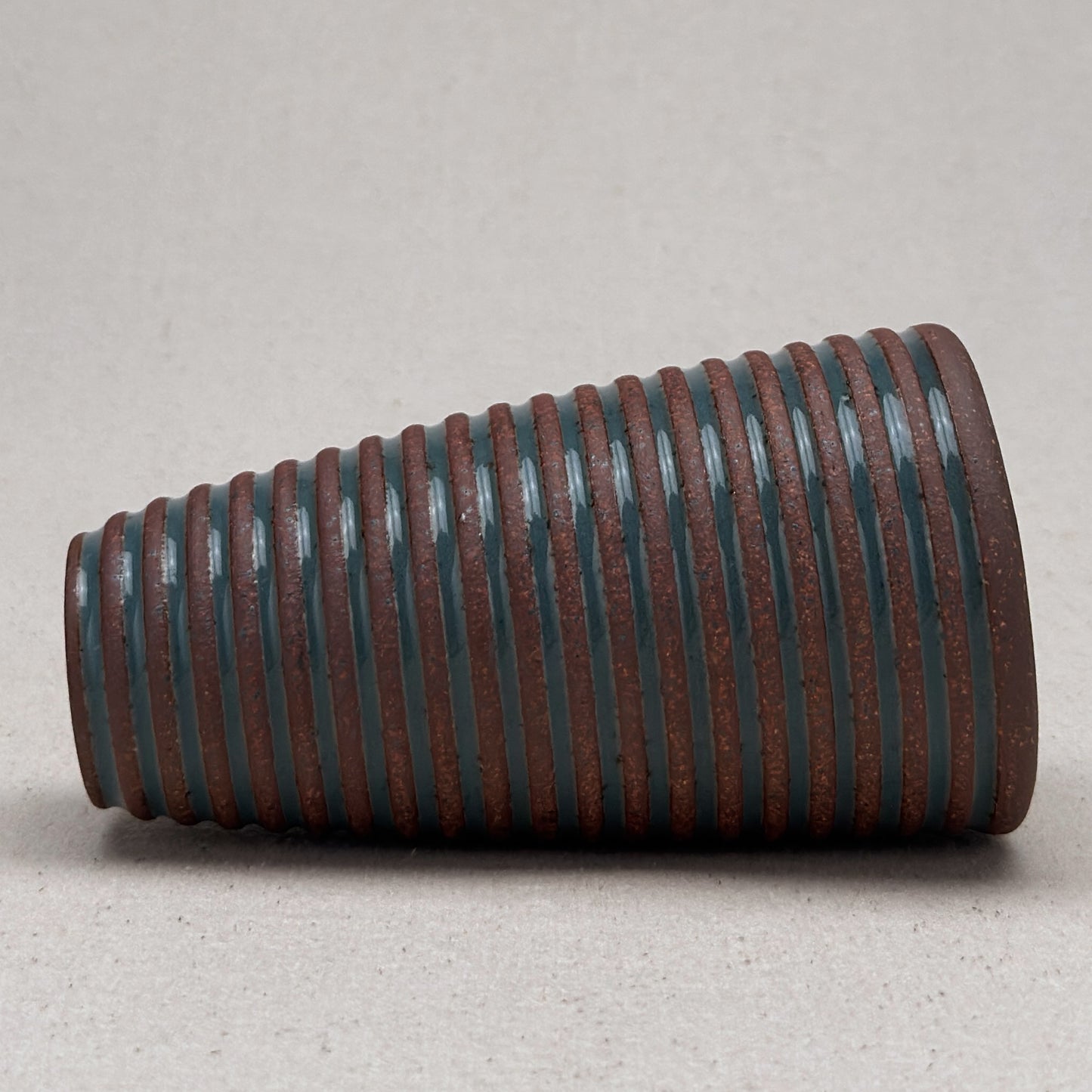 Medium Blue Stripe Conical Vase