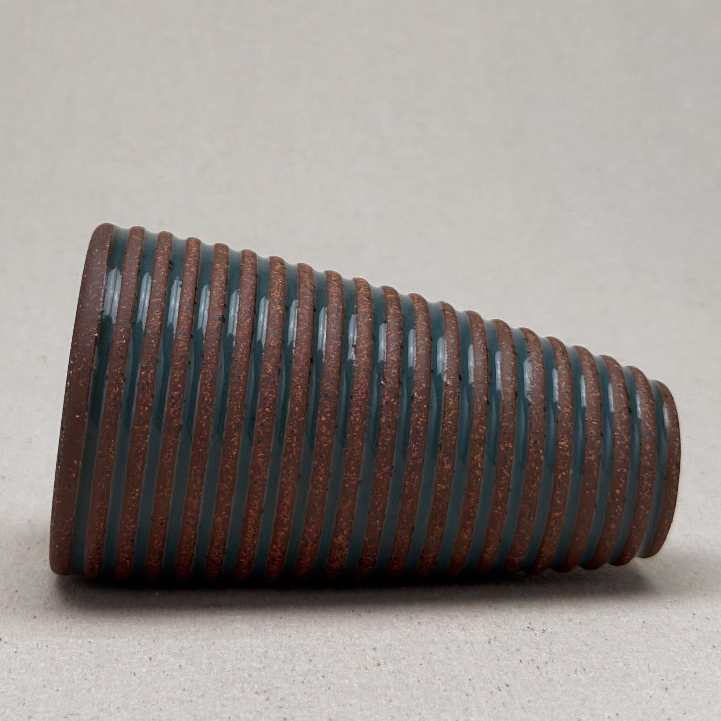 Medium Blue Stripe Conical Vase