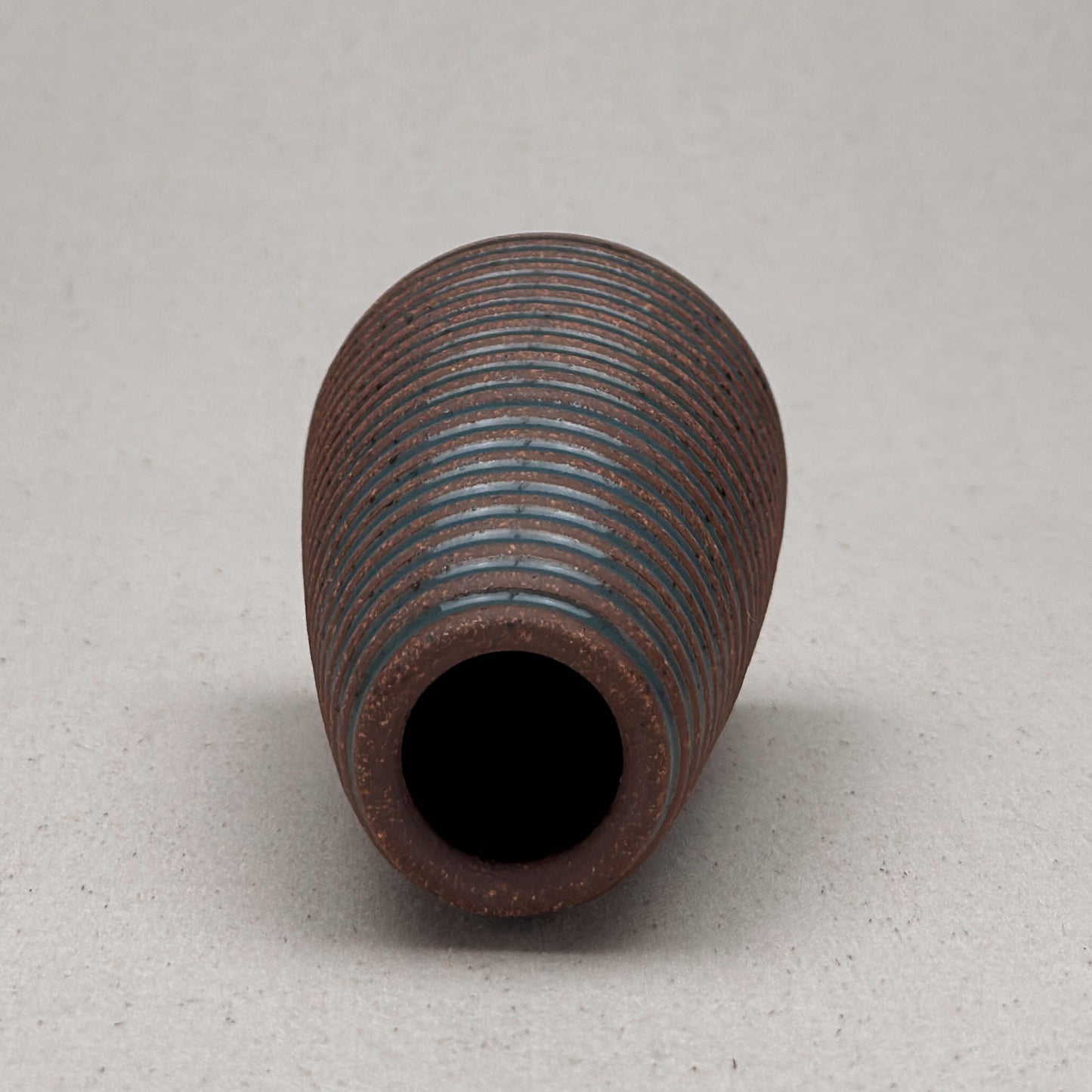 Medium Blue Stripe Conical Vase