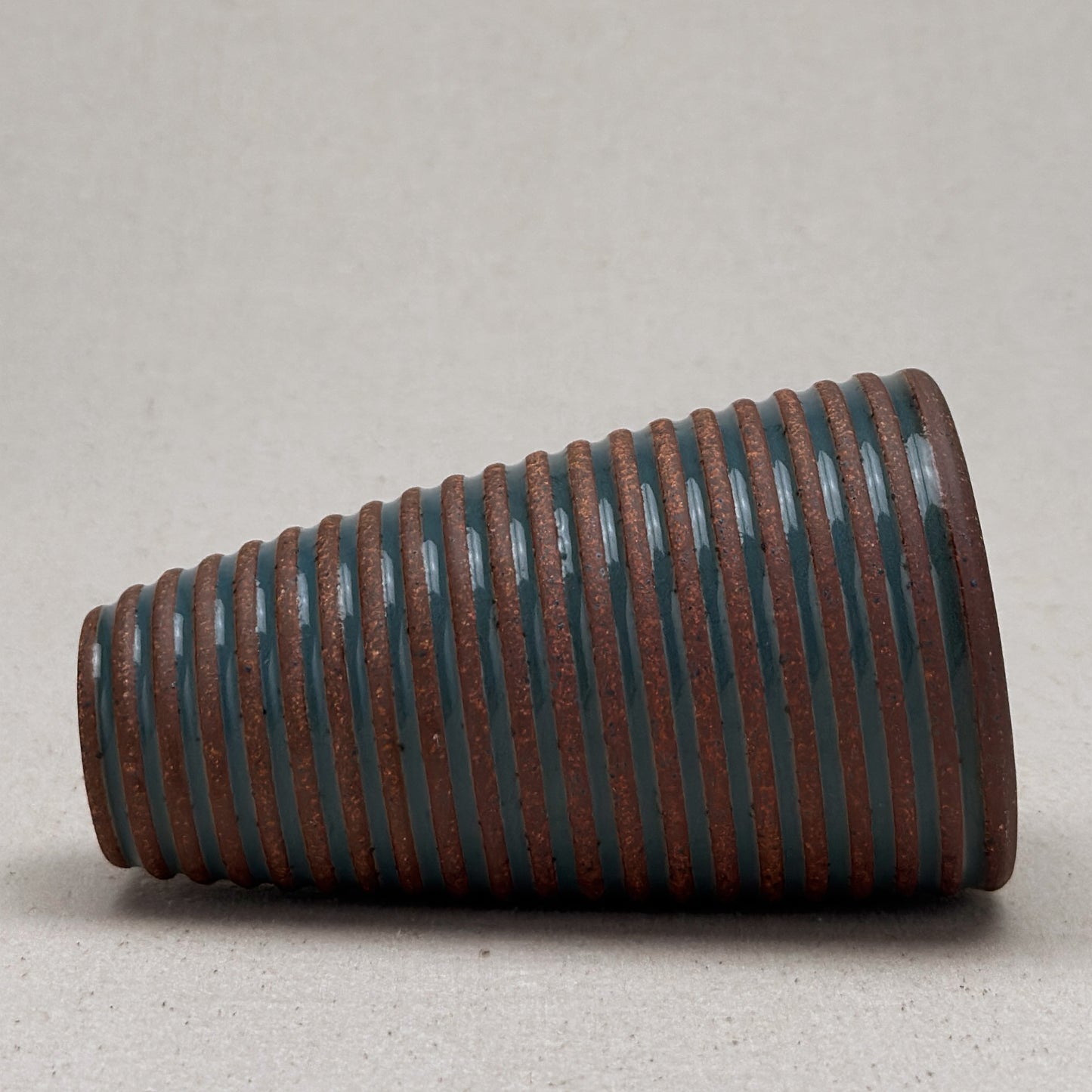 Medium Blue Stripe Conical Vase