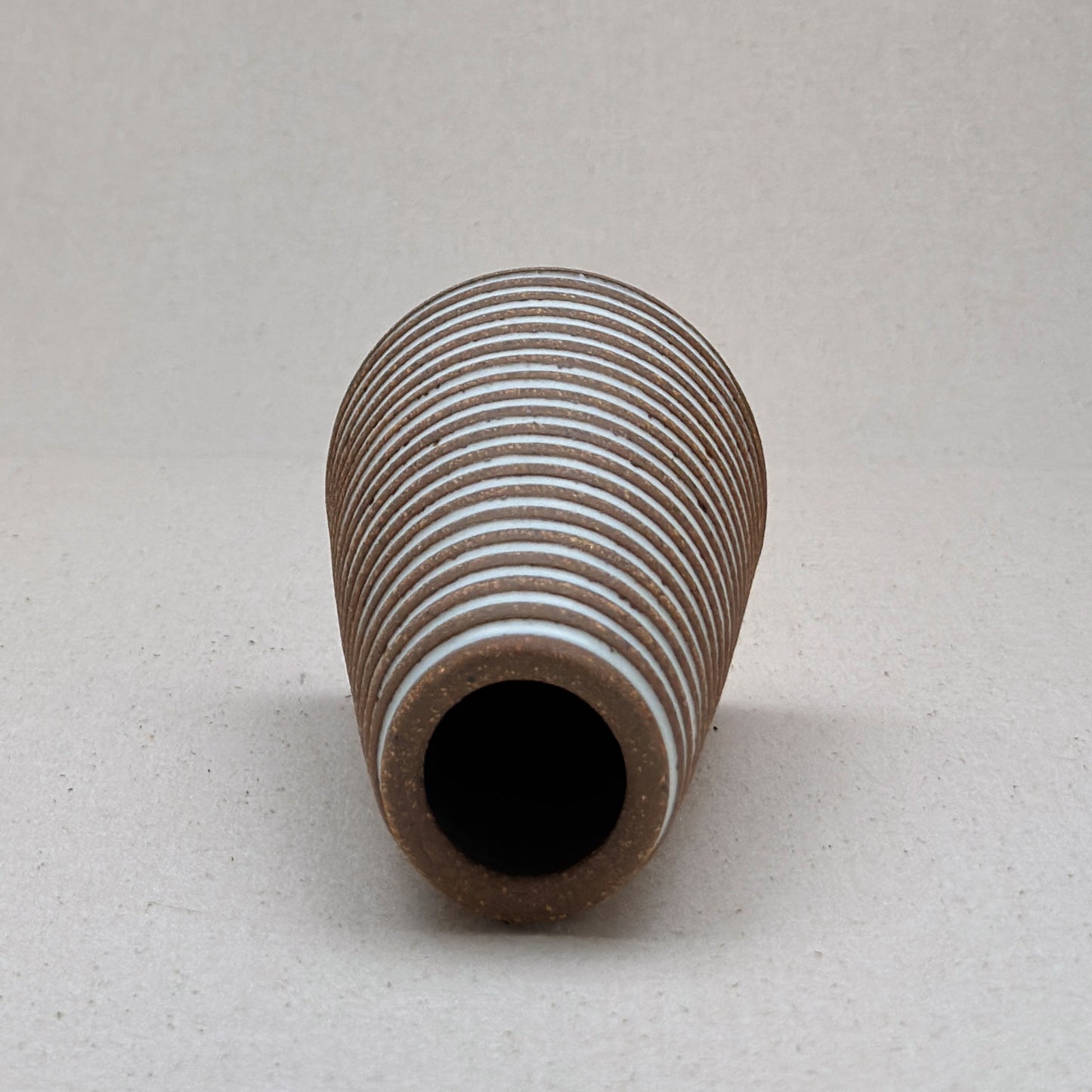 Medium White Stripe Conical Vase
