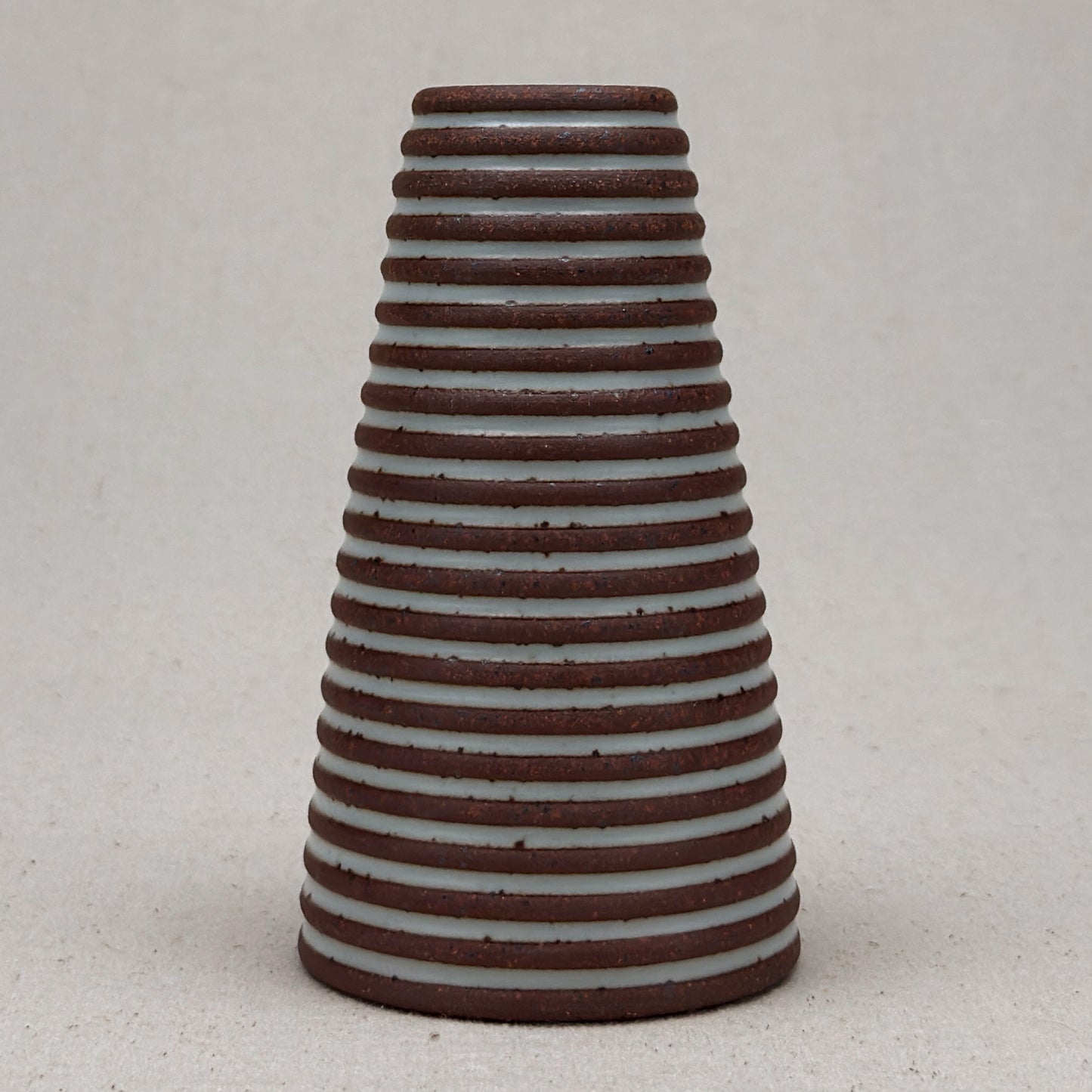 Medium White Stripe Conical Vase