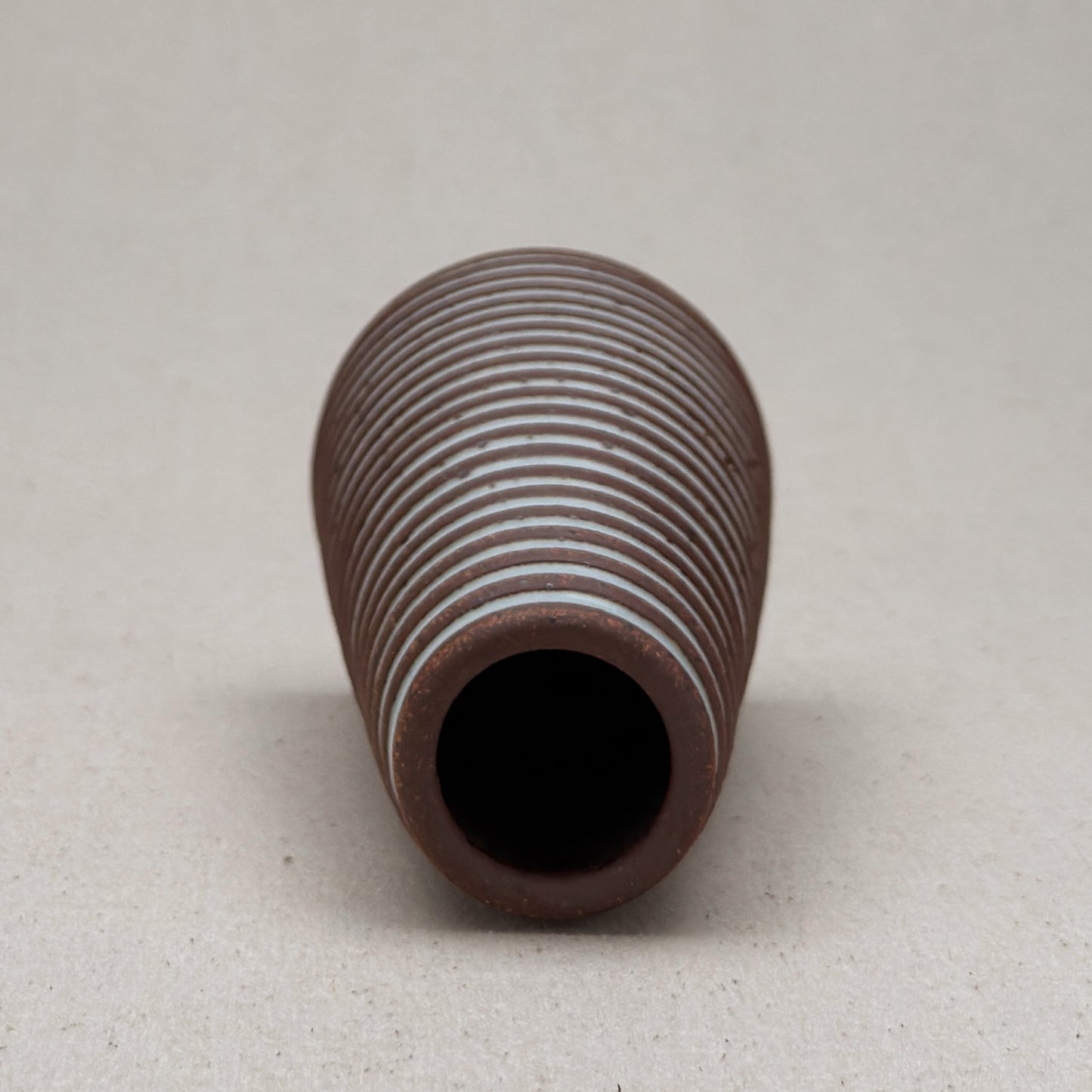 Medium White Stripe Conical Vase