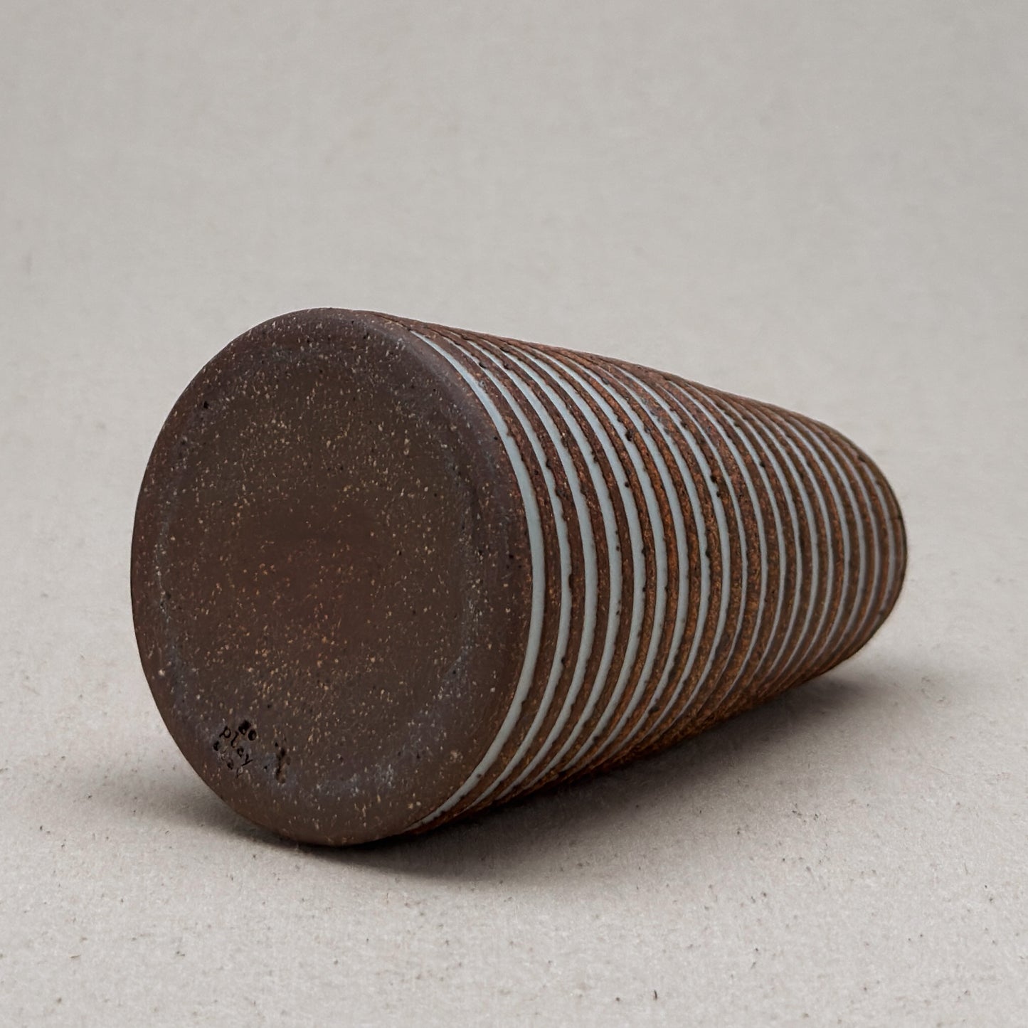 Medium White Stripe Conical Vase