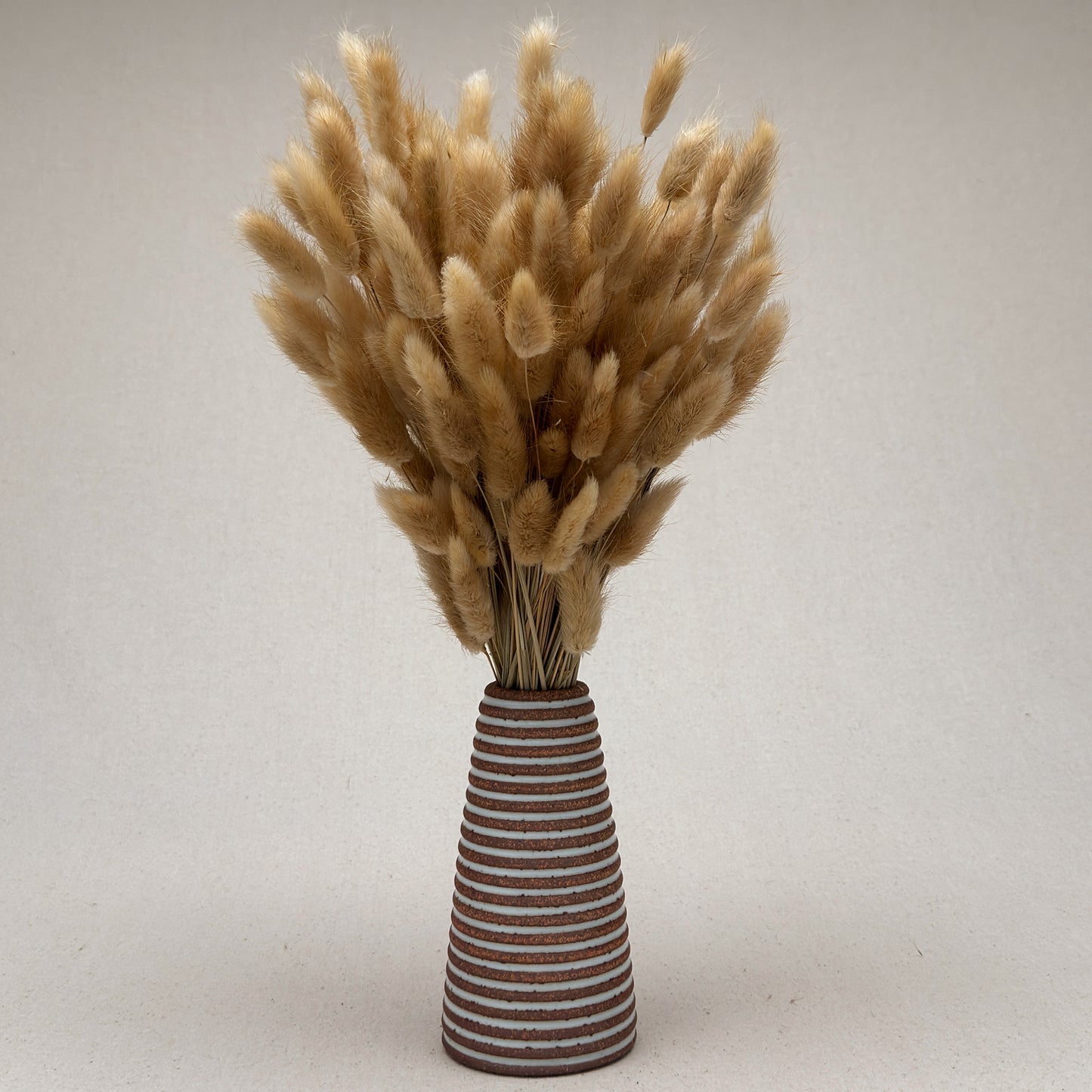 Medium White Stripe Conical Vase