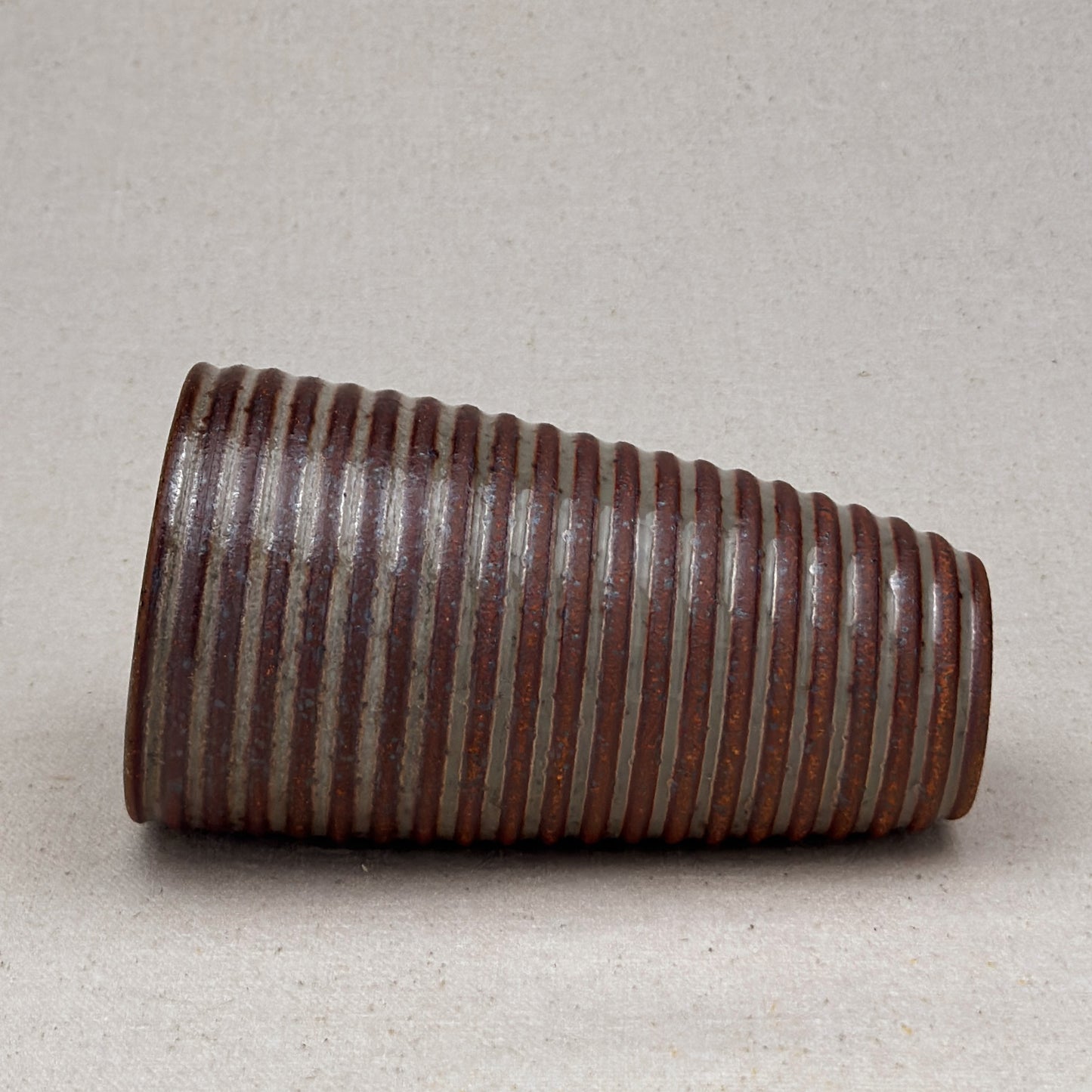 Medium Shino Stripe Conical Vase