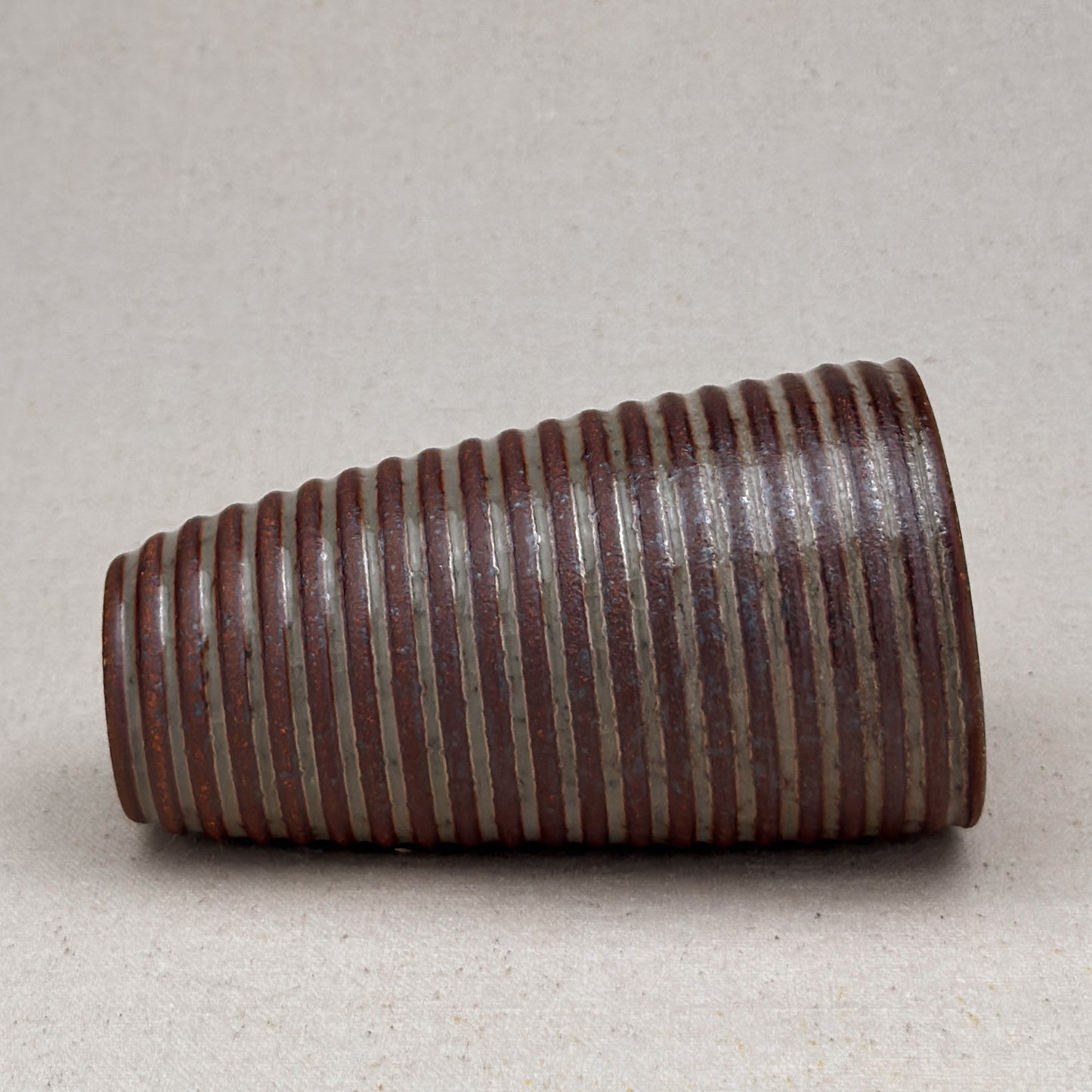 Medium Shino Stripe Conical Vase