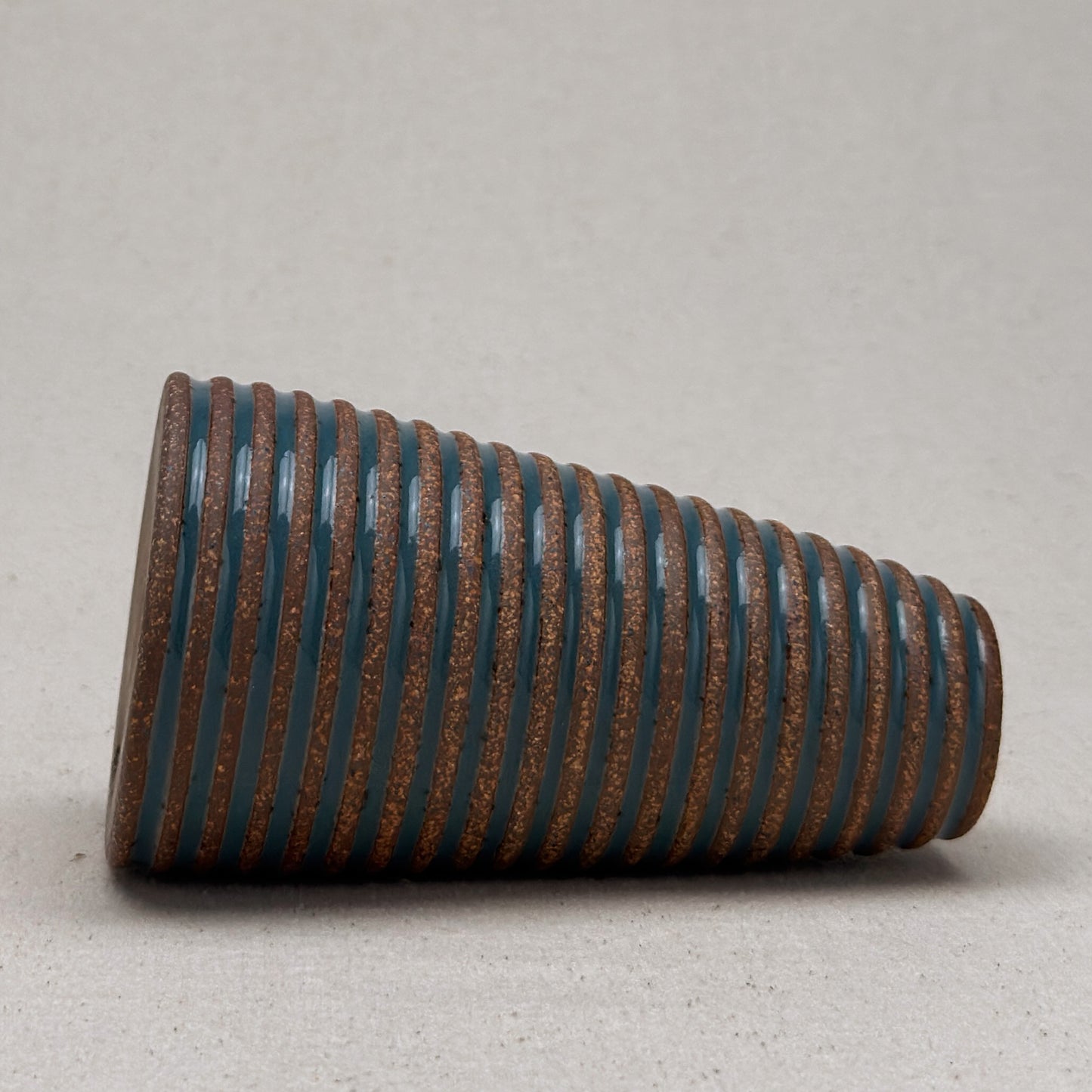 Medium Blue Stripe Conical Vase