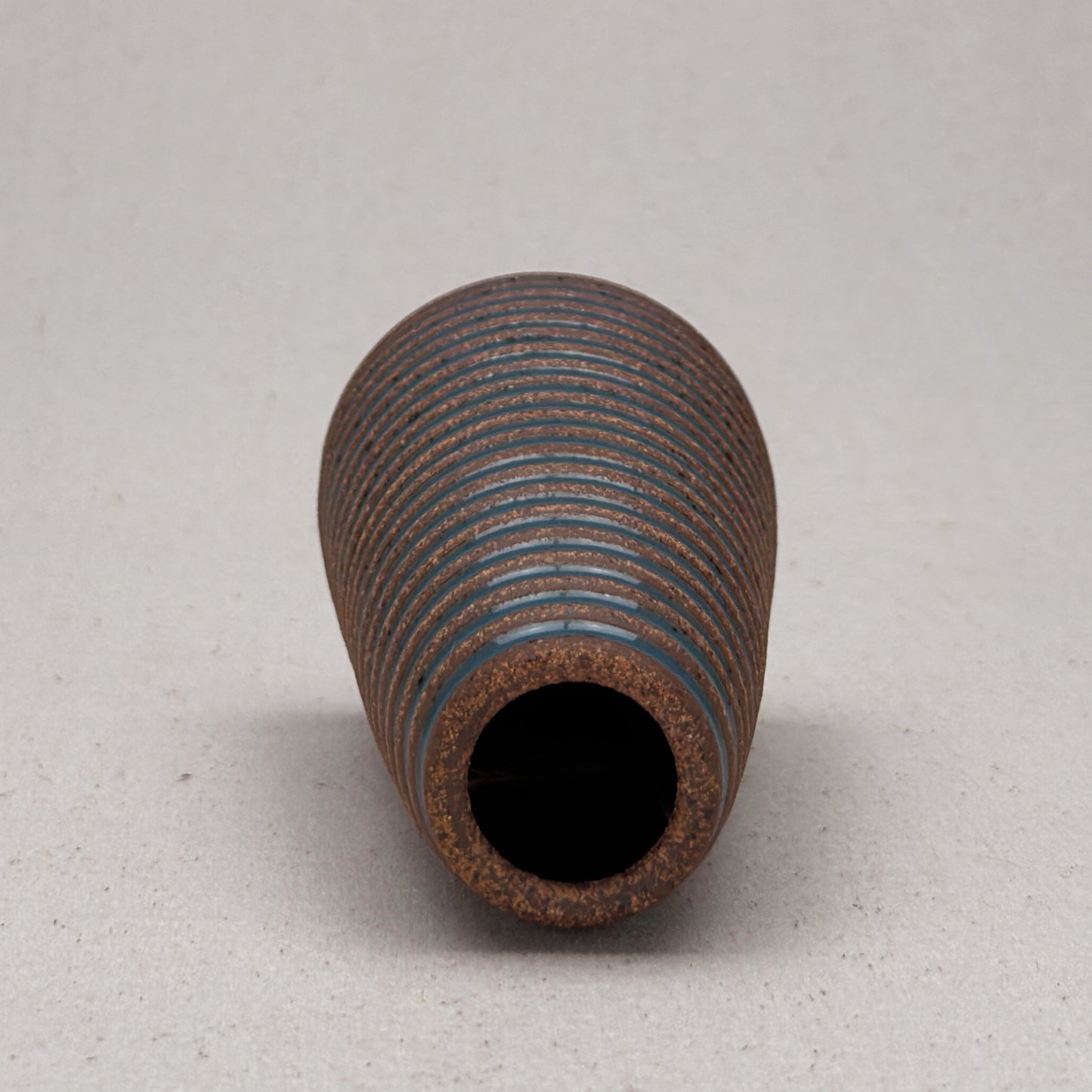 Medium Blue Stripe Conical Vase