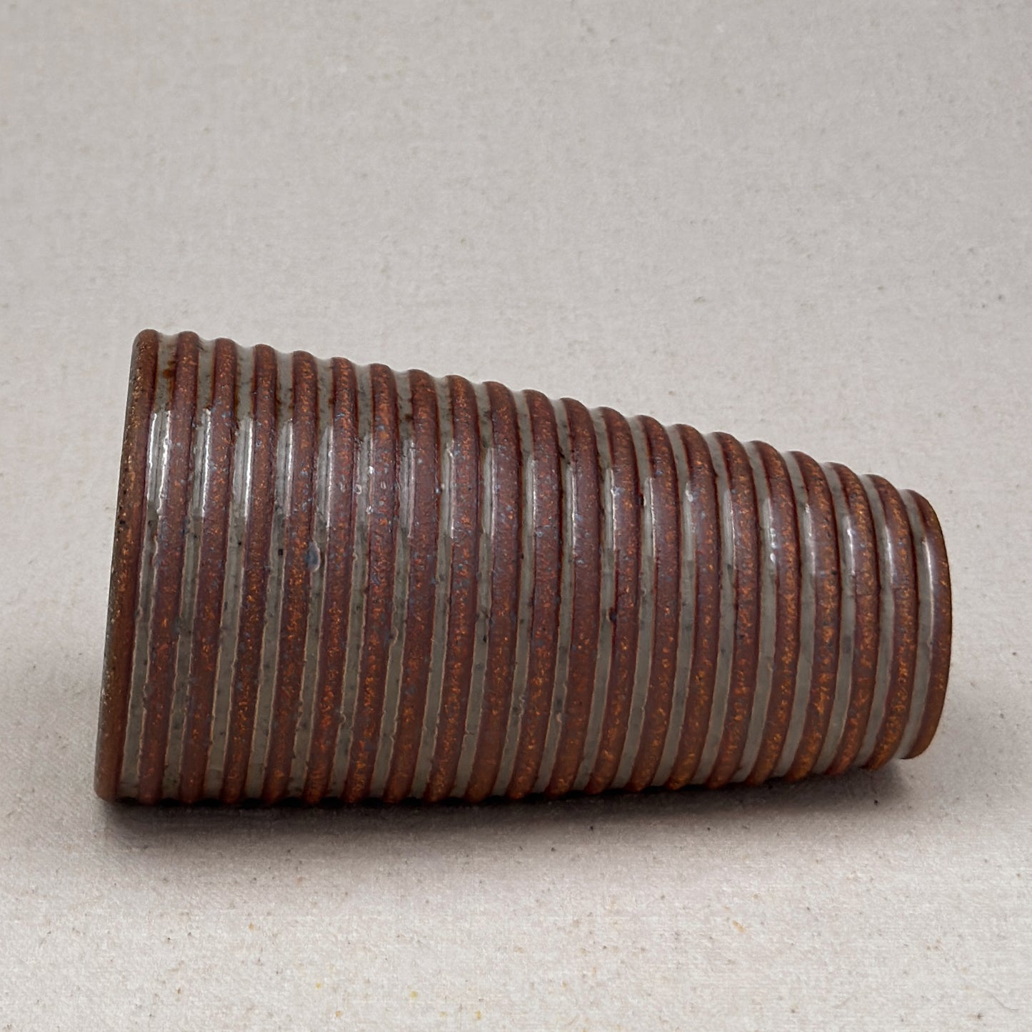 Medium Shino Stripe Conical Vase