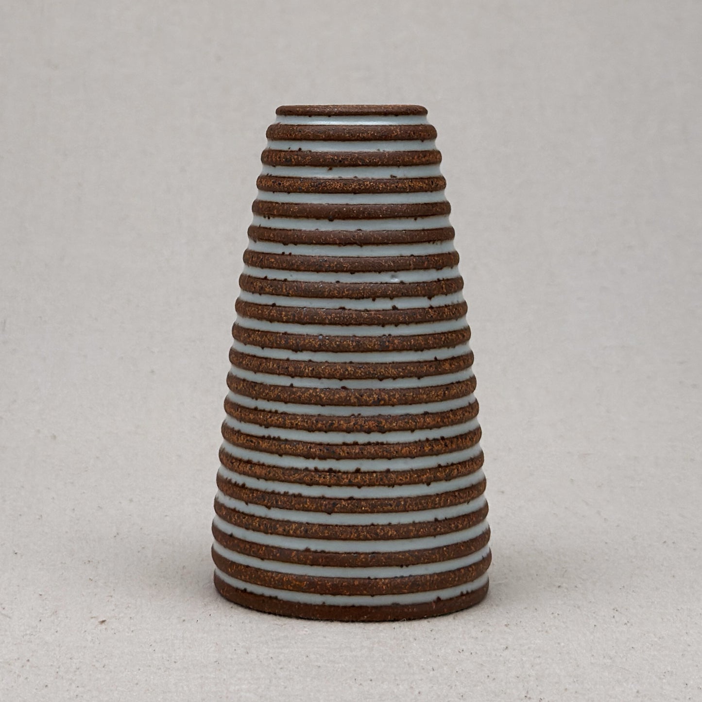 Medium White Stripe Conical Vase