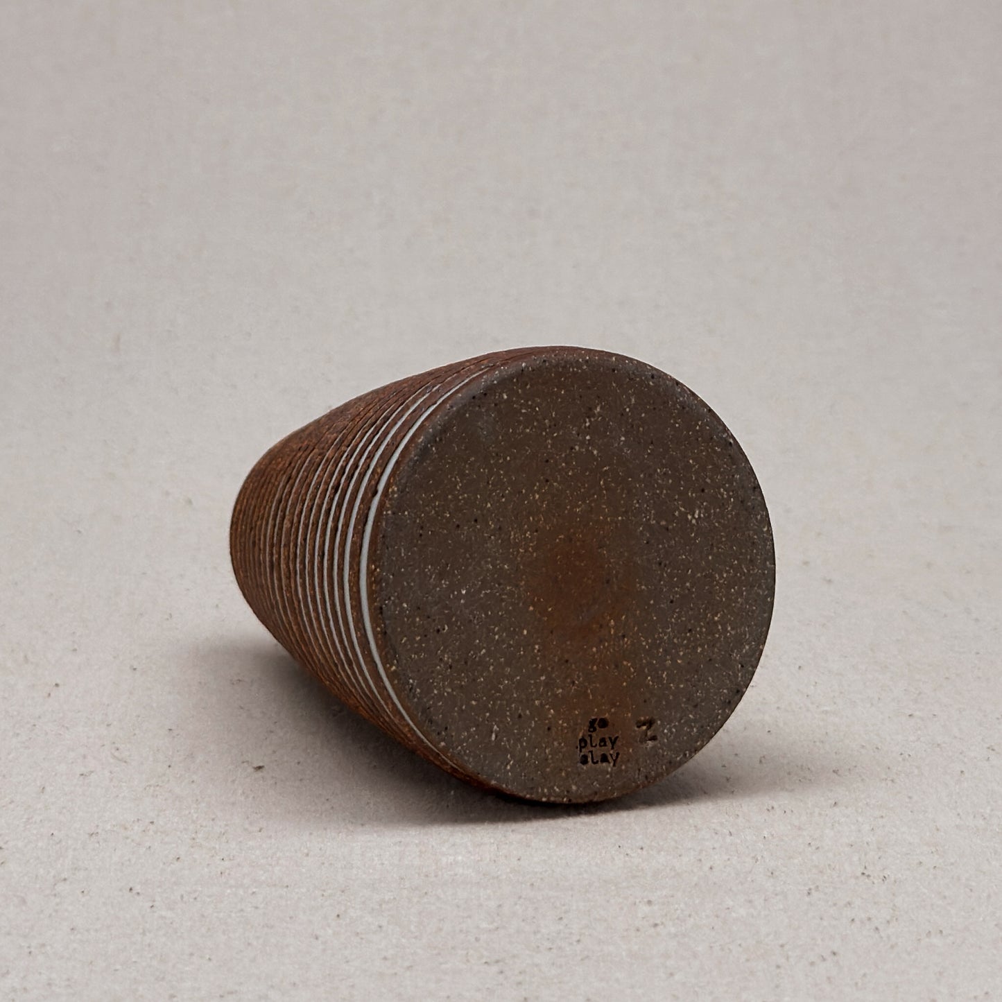 Medium White Stripe Conical Vase