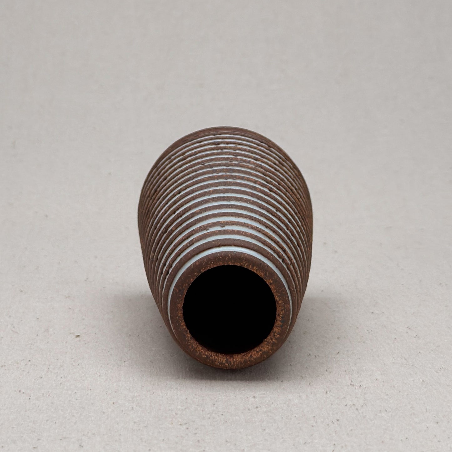 Medium White Stripe Conical Vase