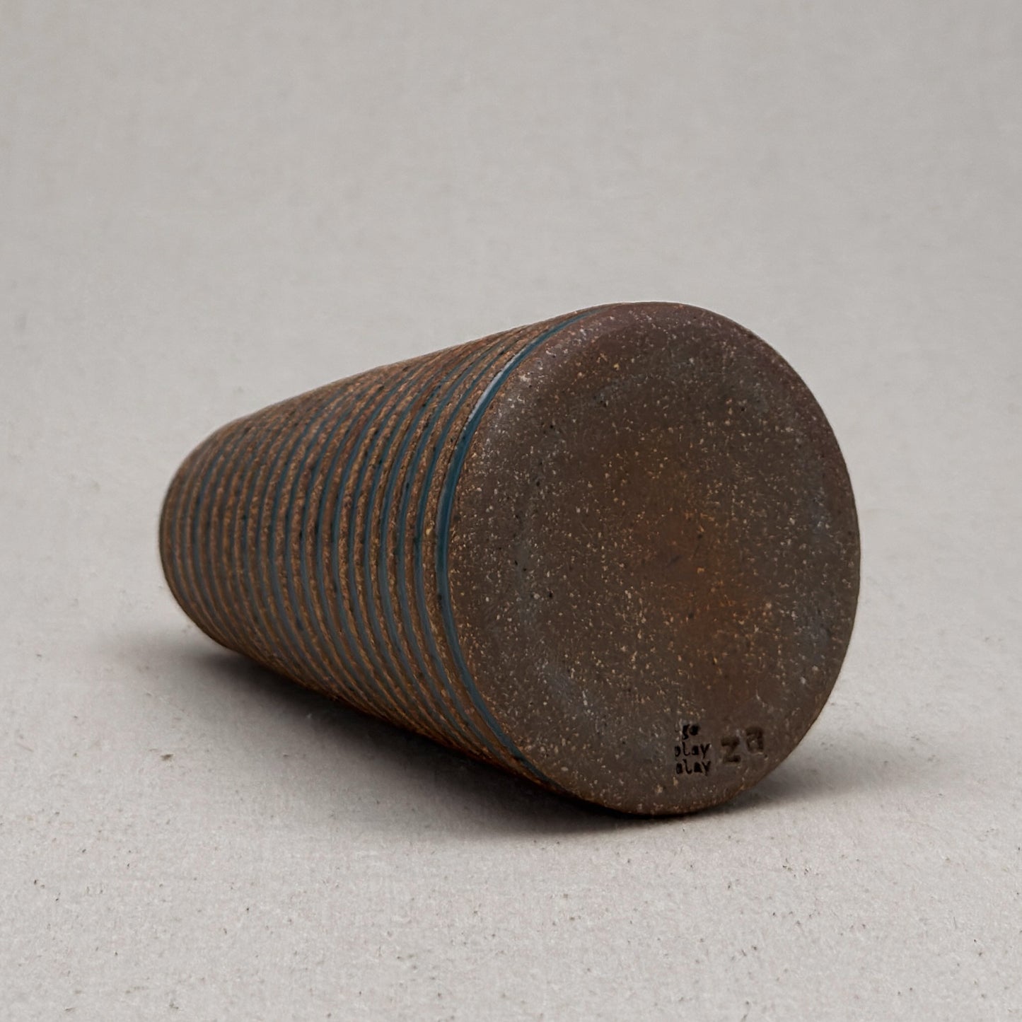 Medium Blue Stripe Conical Vase