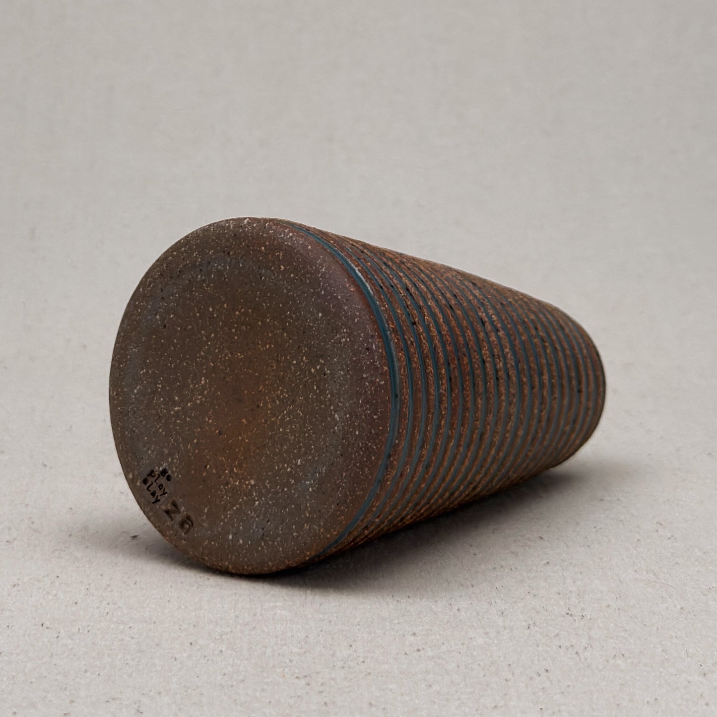 Medium Blue Stripe Conical Vase