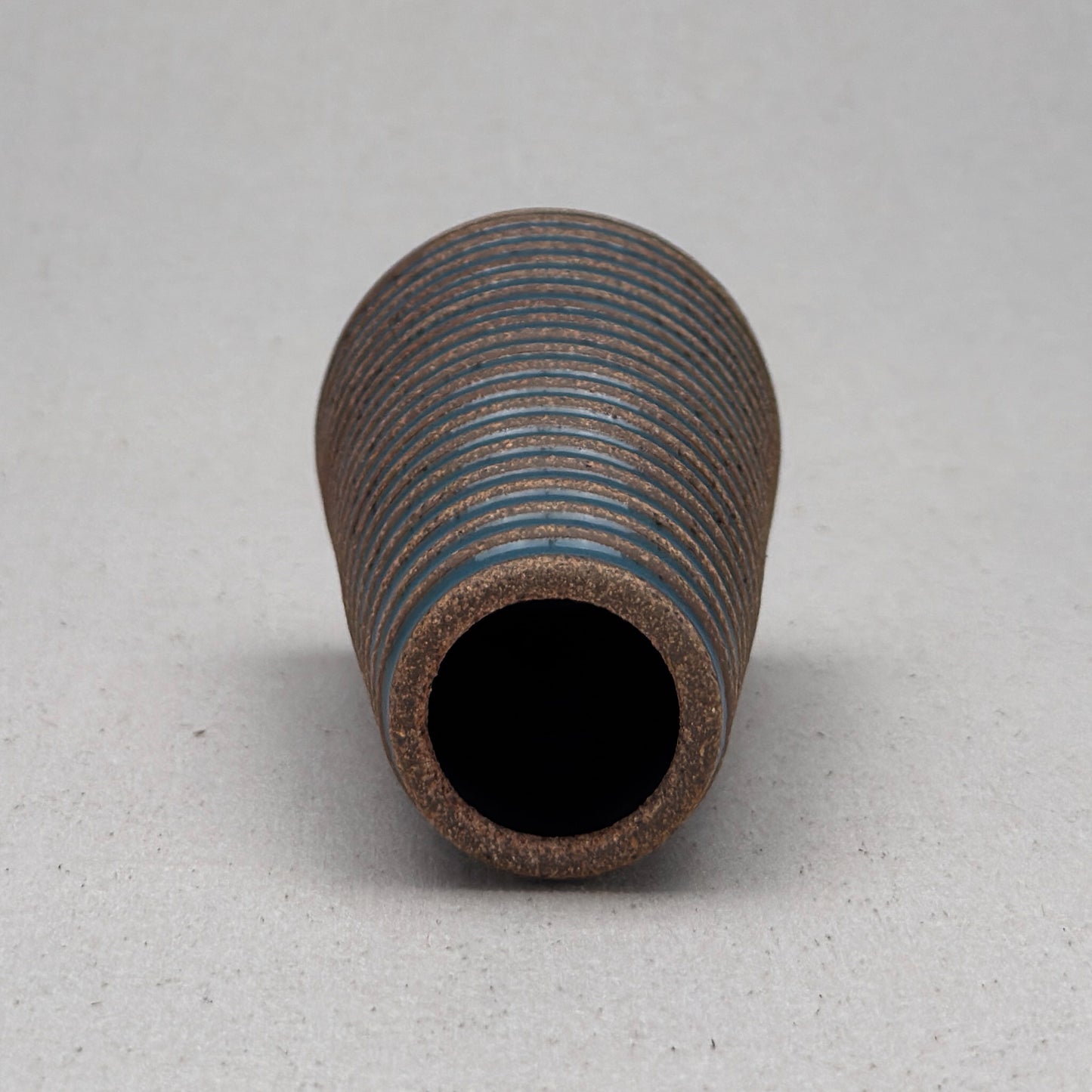 Medium Blue Stripe Conical Vase