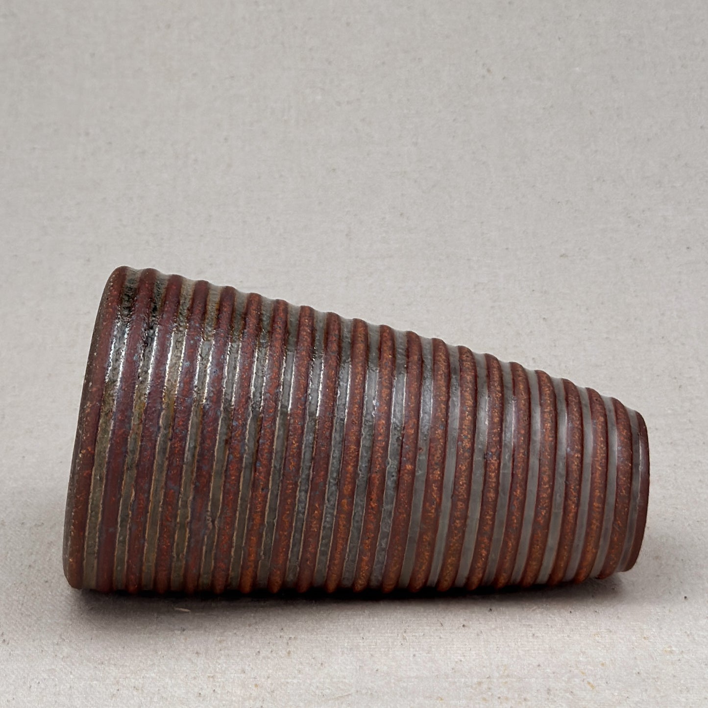 Medium Shino Stripe Conical Vase