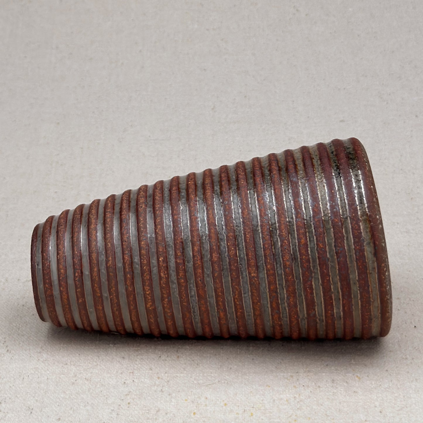 Medium Shino Stripe Conical Vase