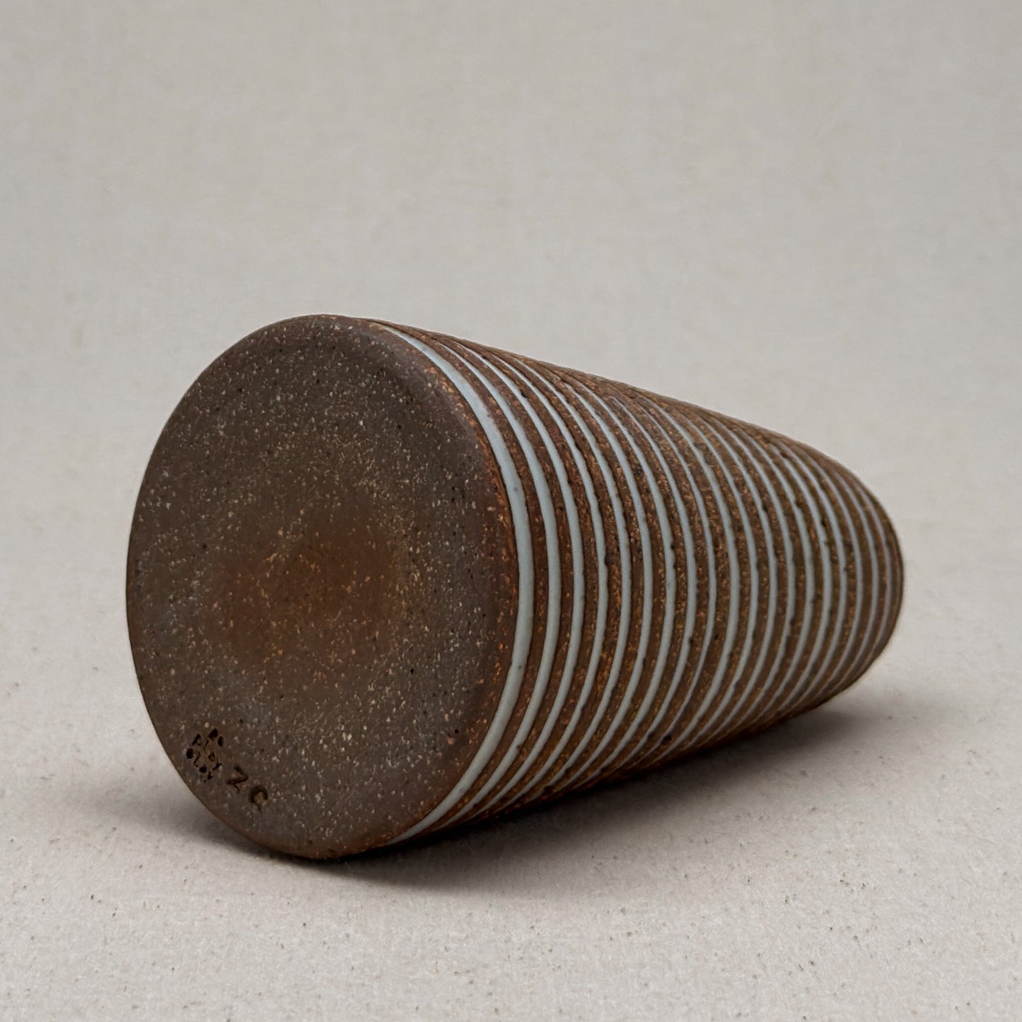 Medium White Stripe Conical Vase
