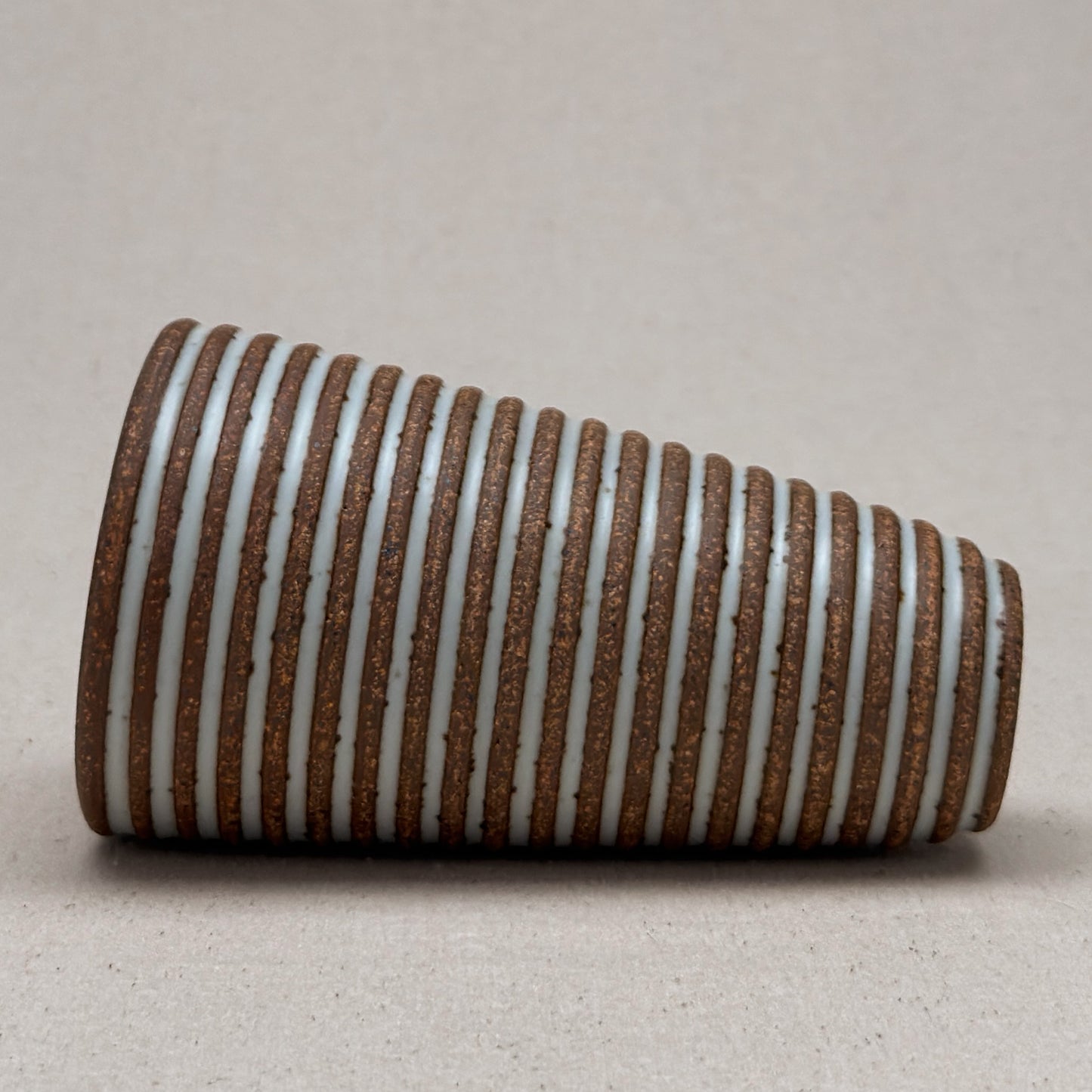 Medium White Stripe Conical Vase