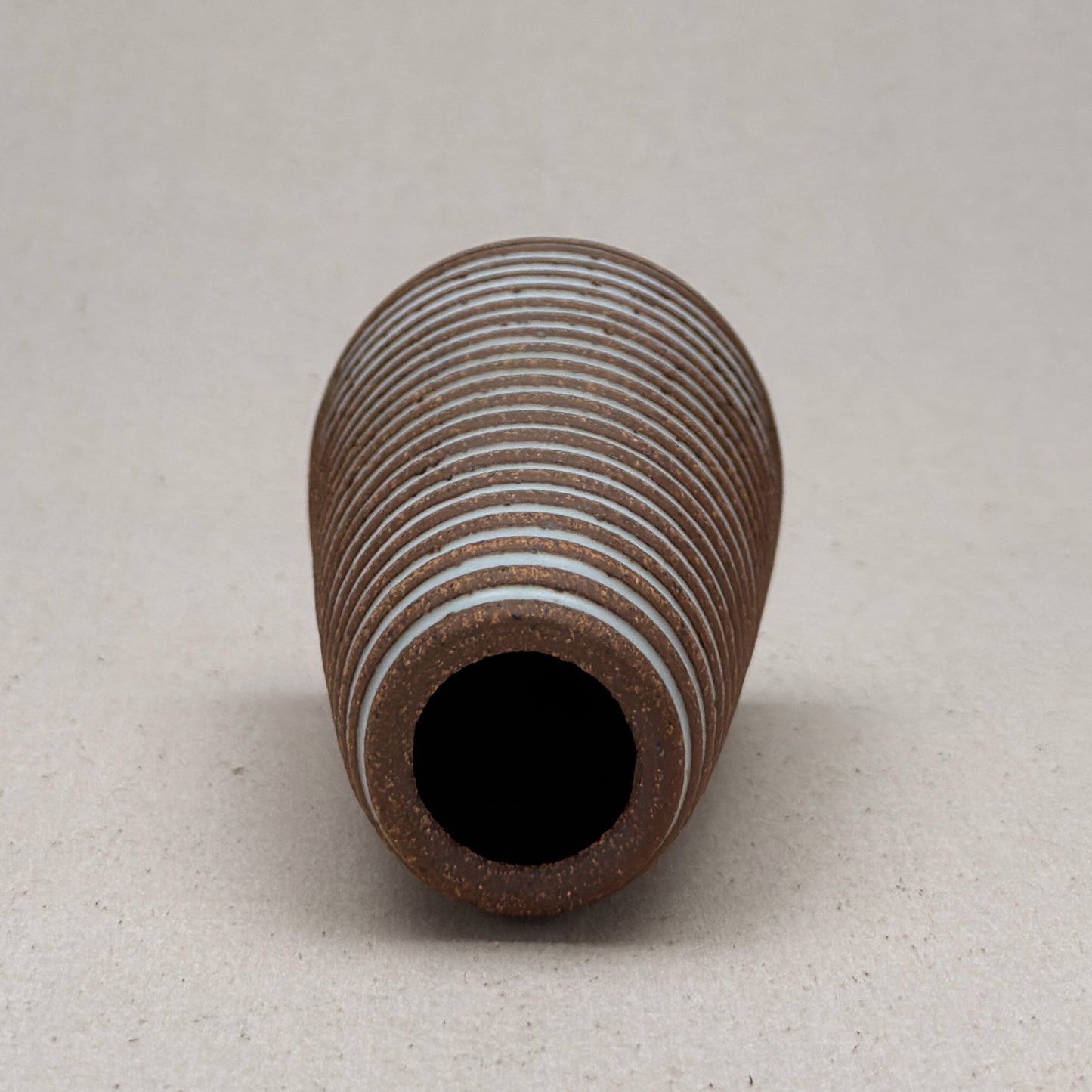 Medium White Stripe Conical Vase