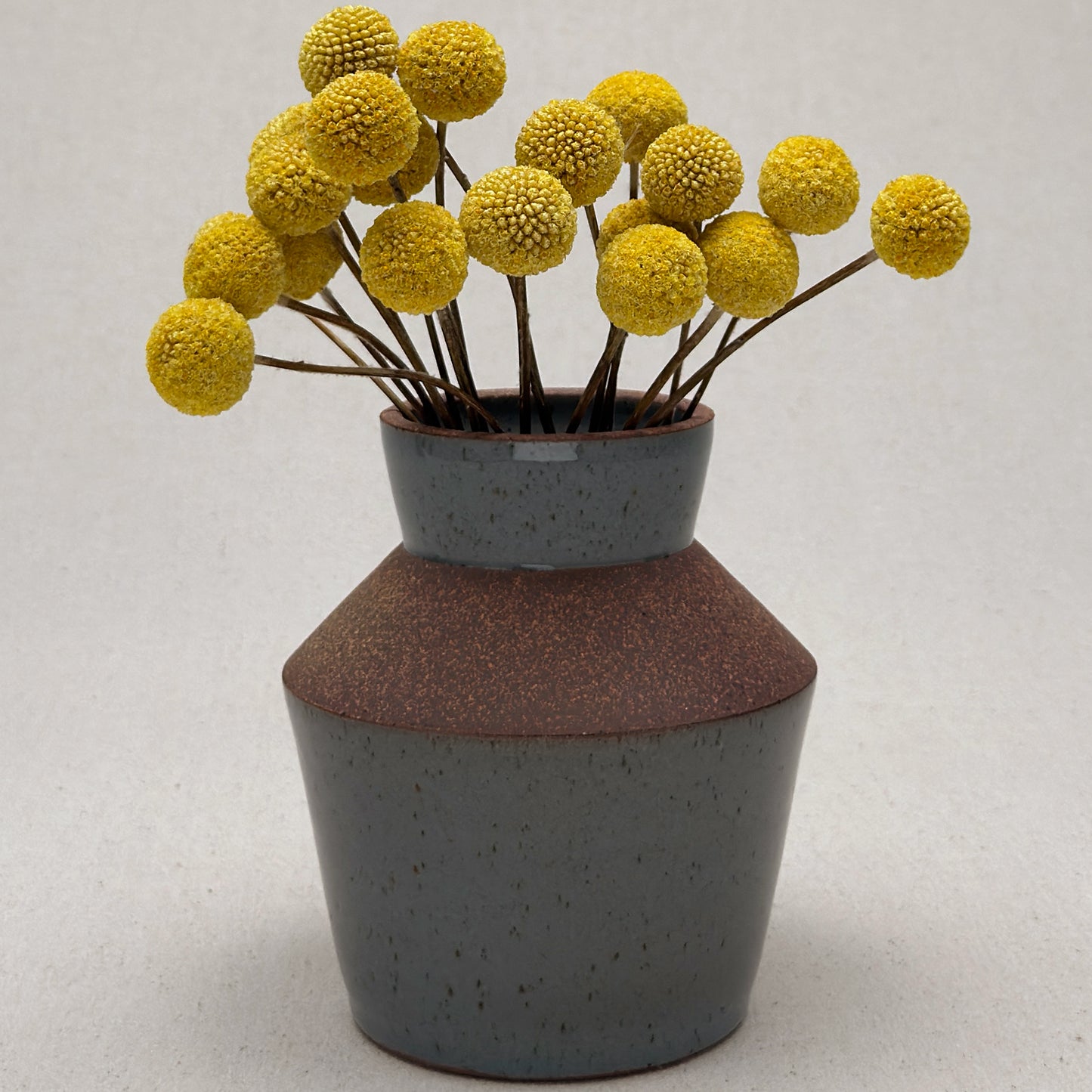 Medium Speckled Blue Angular Vase