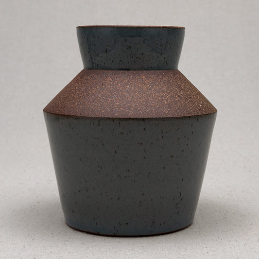 Medium Speckled Blue Angular Vase