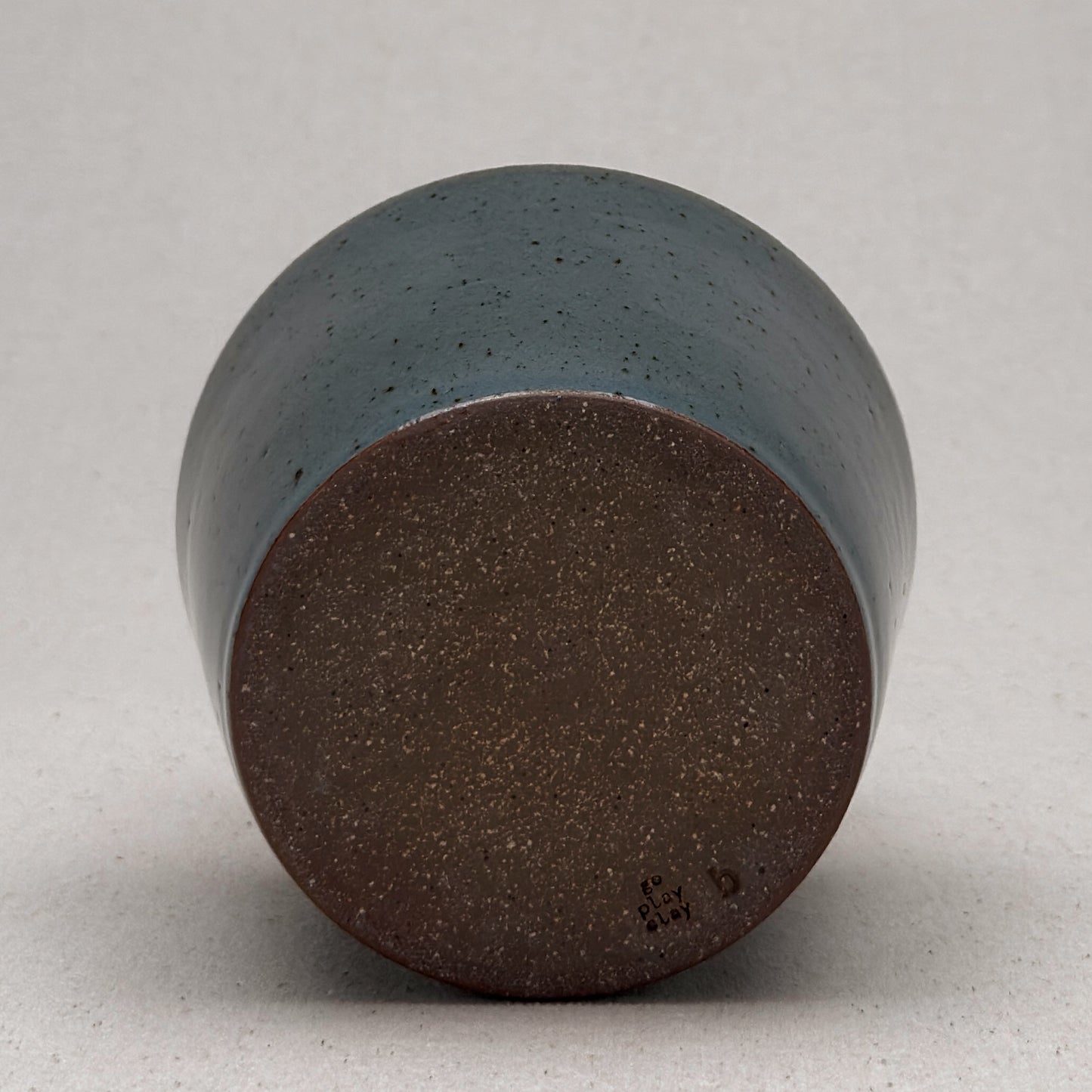 Medium Speckled Blue Angular Vase